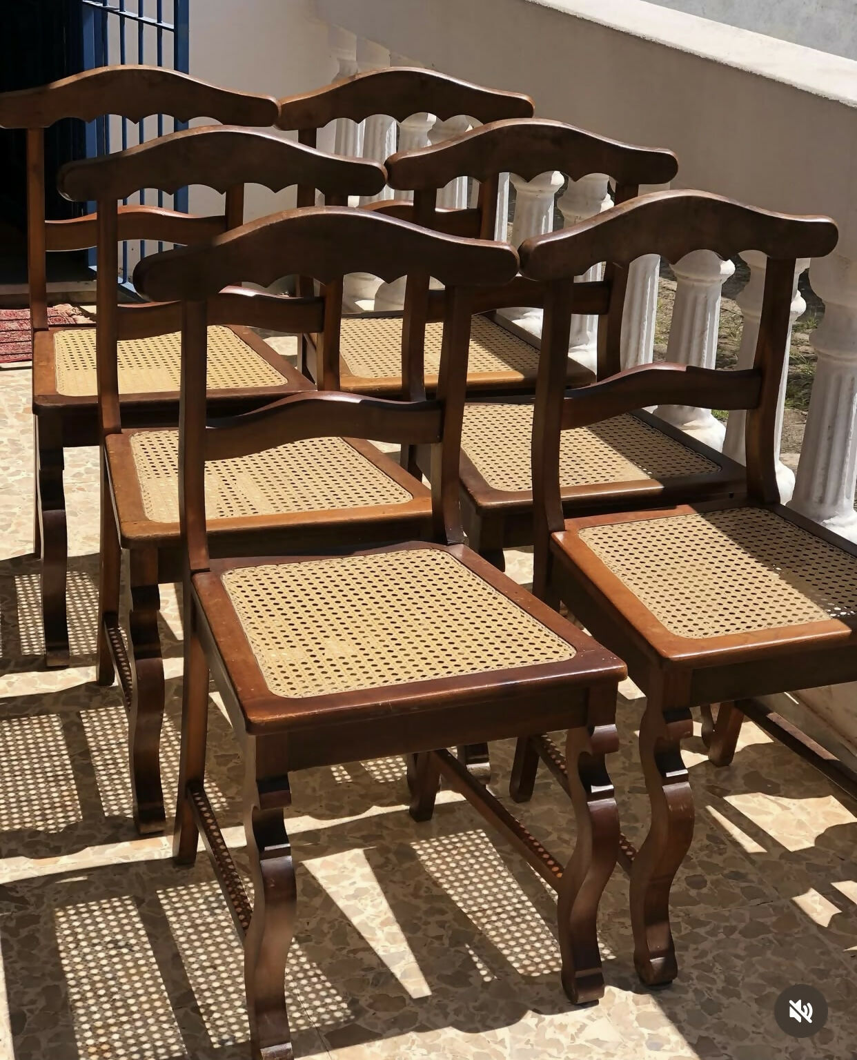 Cadeiras Pernambucanas em madeira nobre e palhinha indiana (6 unidades)