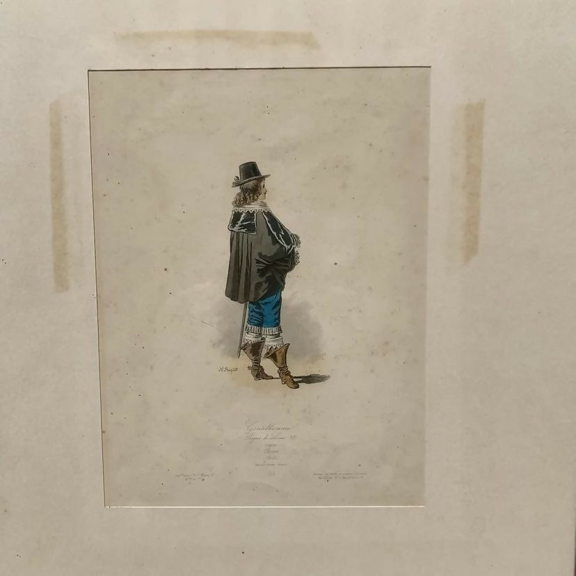 Quadro gentilhommel, sous le règne de louis xiii, le verre à la main