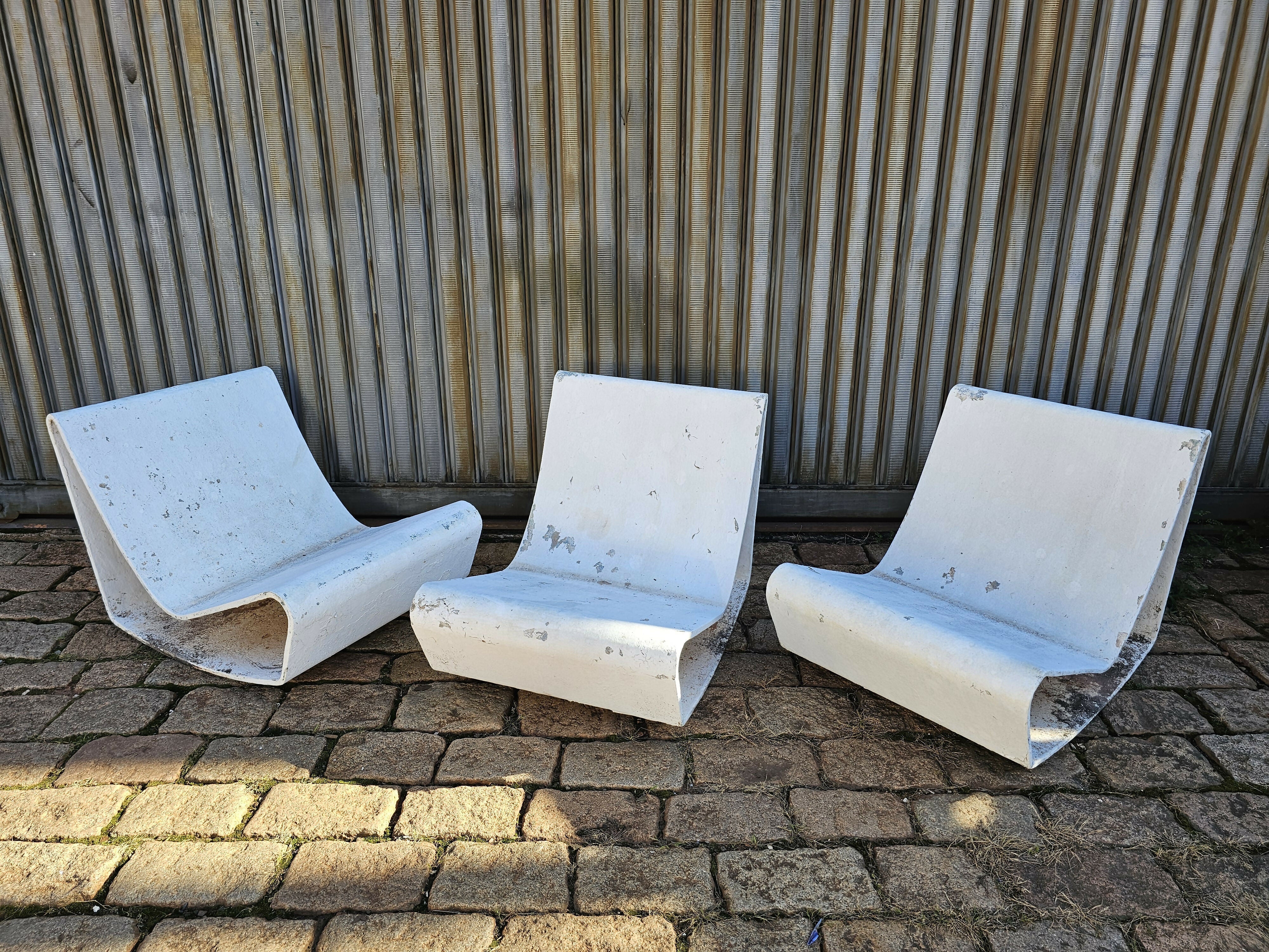 Trio de Poltrona Loop Chair Willy Guhl