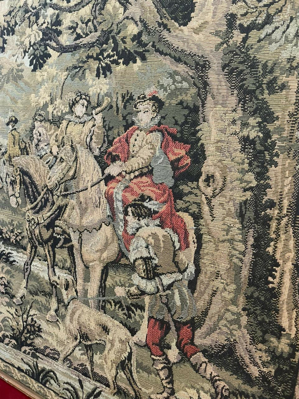 Quadro Tapeçaria Gobelin Emoldurada em Madeira Maciça