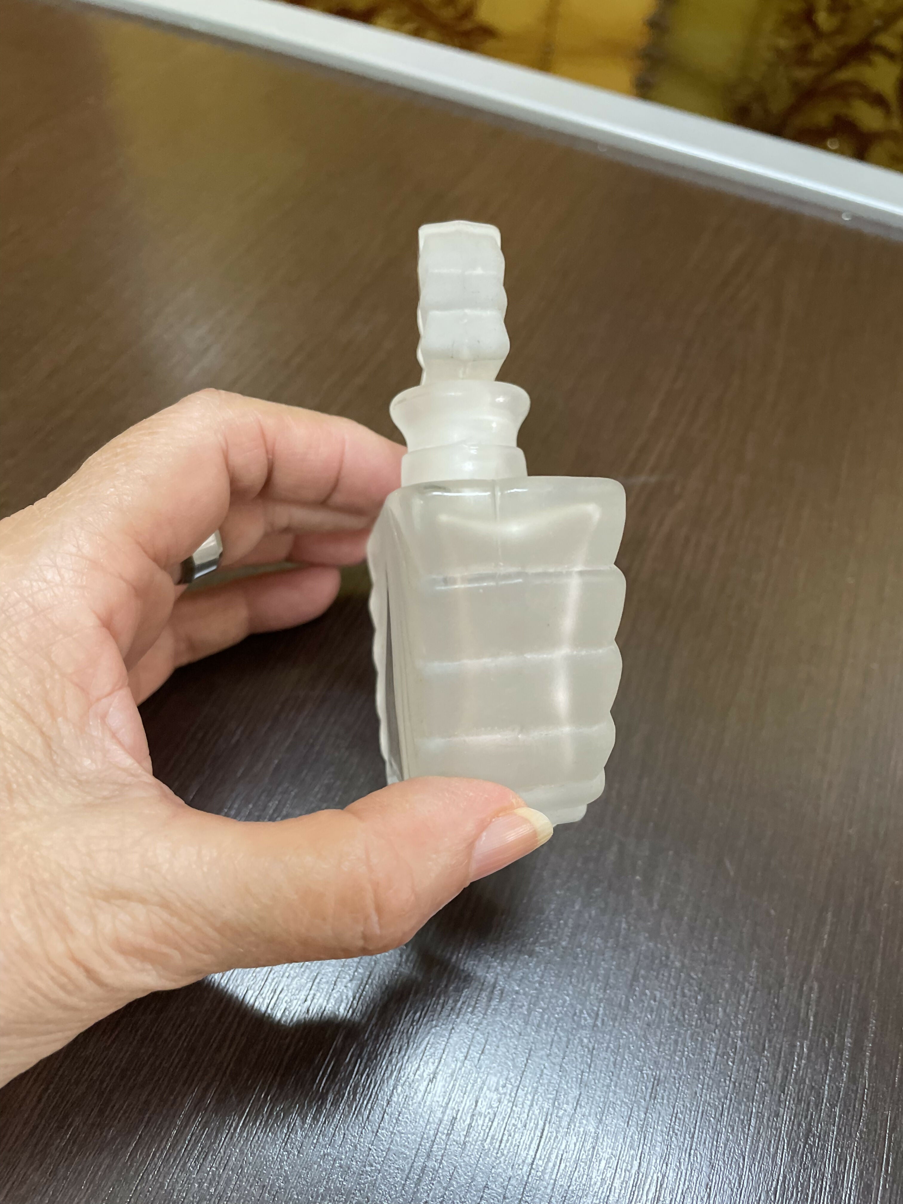 Perfumeiro vidro fosco Art Deco