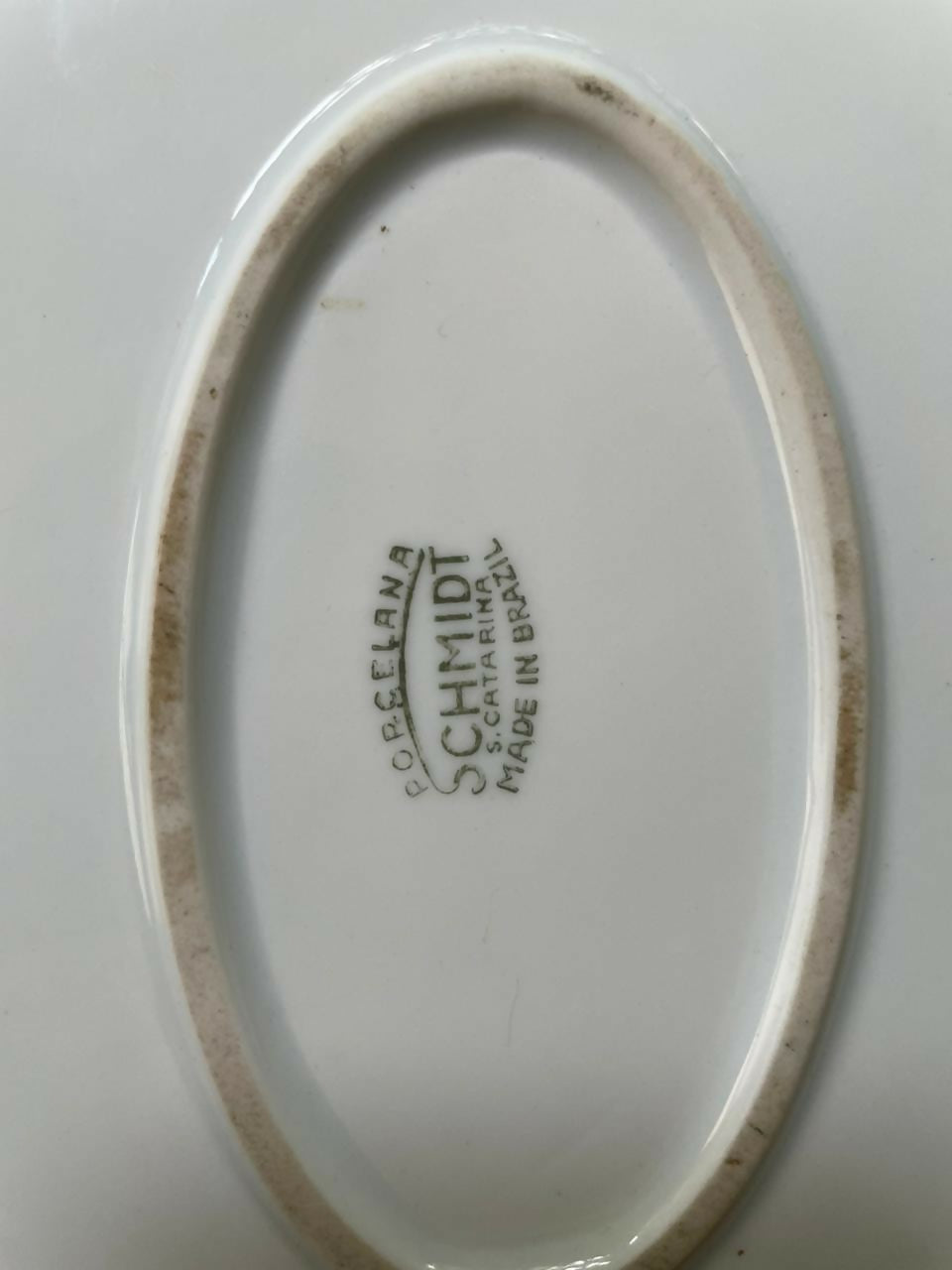 Grande Travessa em Porcelana Schmidt e Bronze