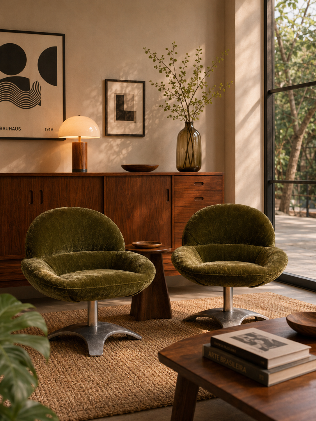 Par de Poltronas Giratórias, anos 70