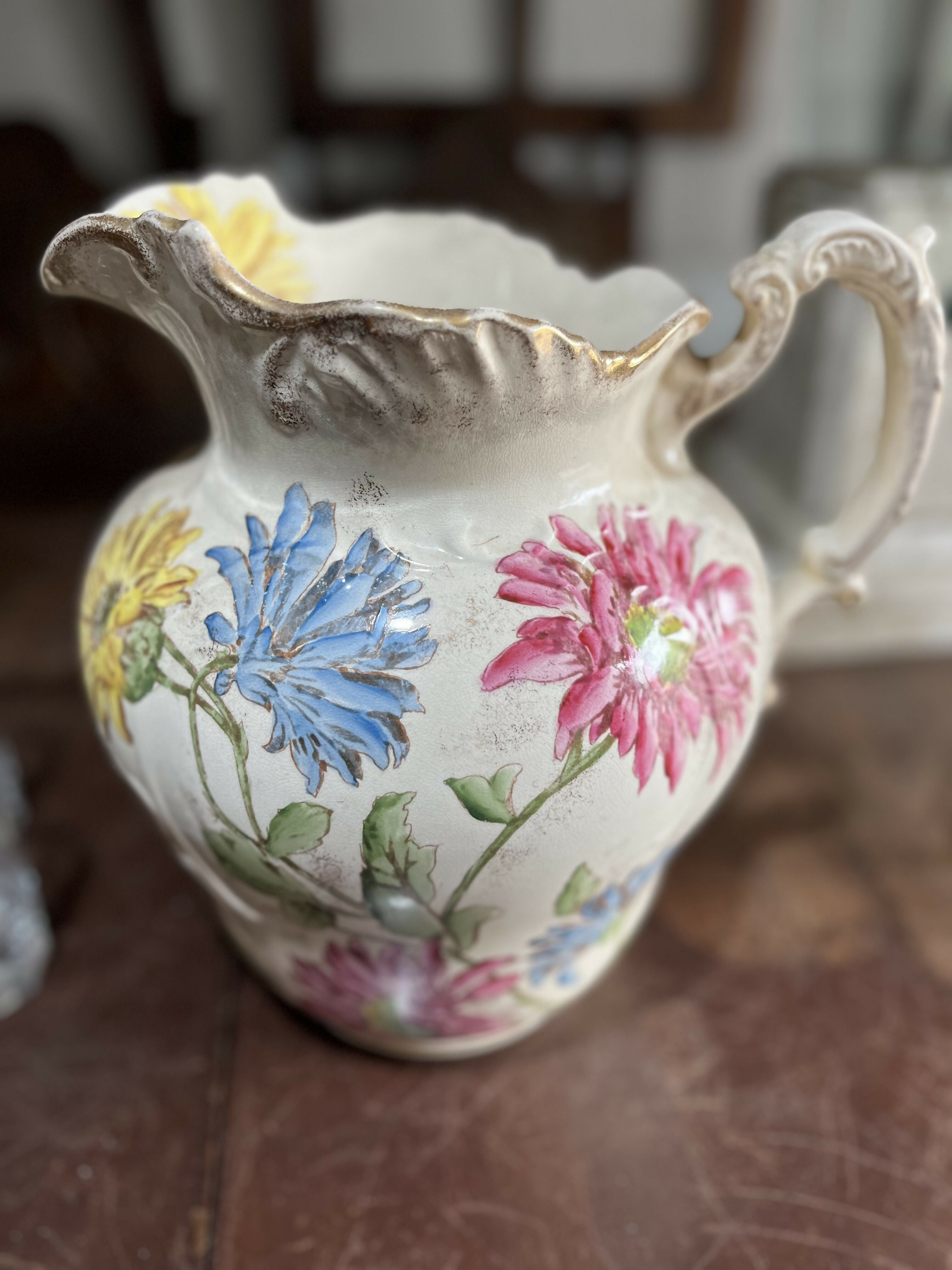 Jarro antigo marca inglesa pintado a mão *Raridade*