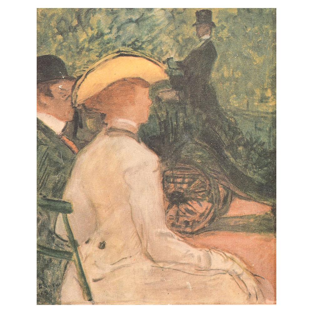 Belos Quadros com gravuras antigas reproduzindo composições de Amedeo Modigliani e Henri de Toulouse-Lautrec
