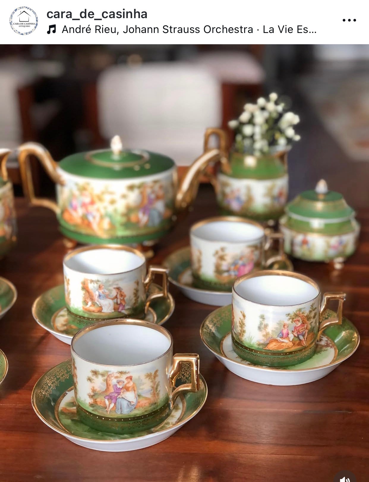 RARO conjunto de chá em porcelana Royal Vienna