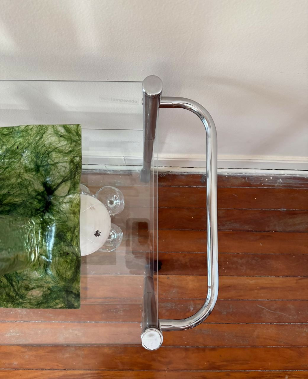 Carrinho de bebidas cromado anos 80