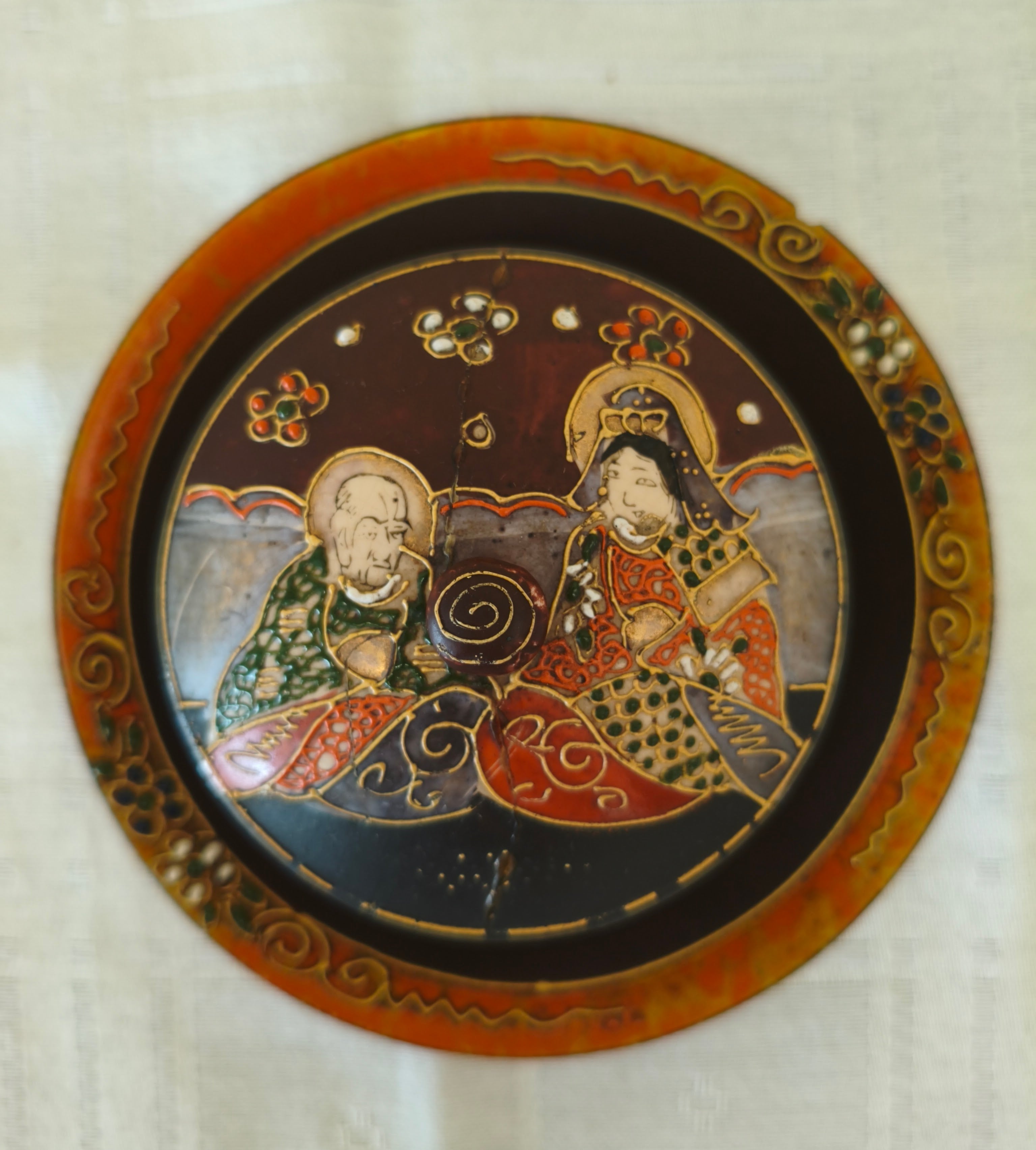Manteigueira em porcelana japonesa