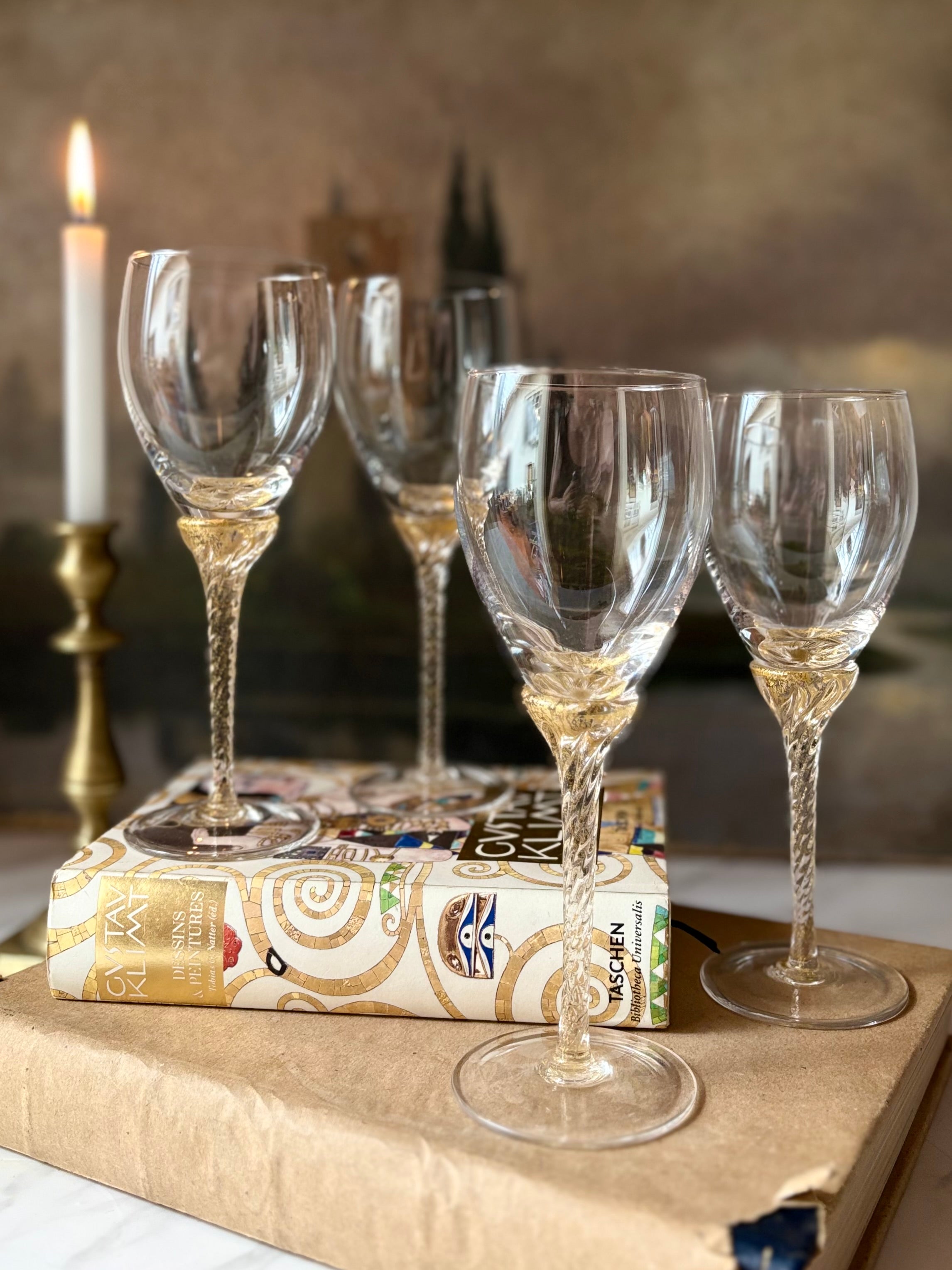 4 Taças de vinho Murano autênticas