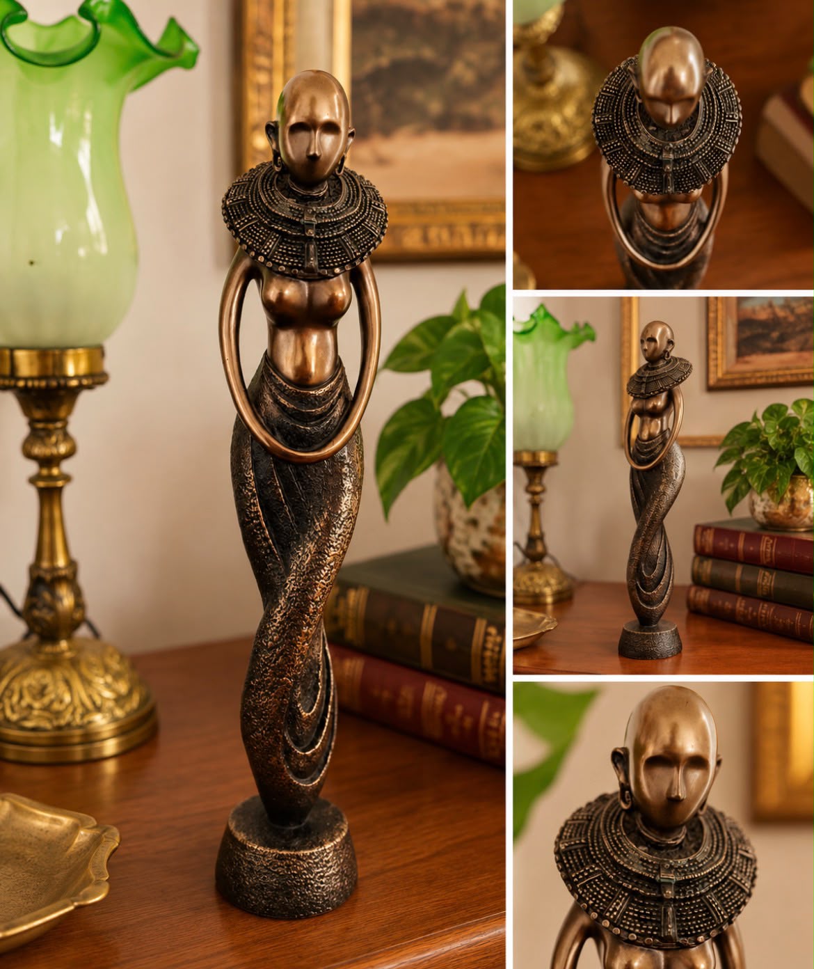 Escultura Decorativa “Woman Standing” - Cold-Cast Bronze