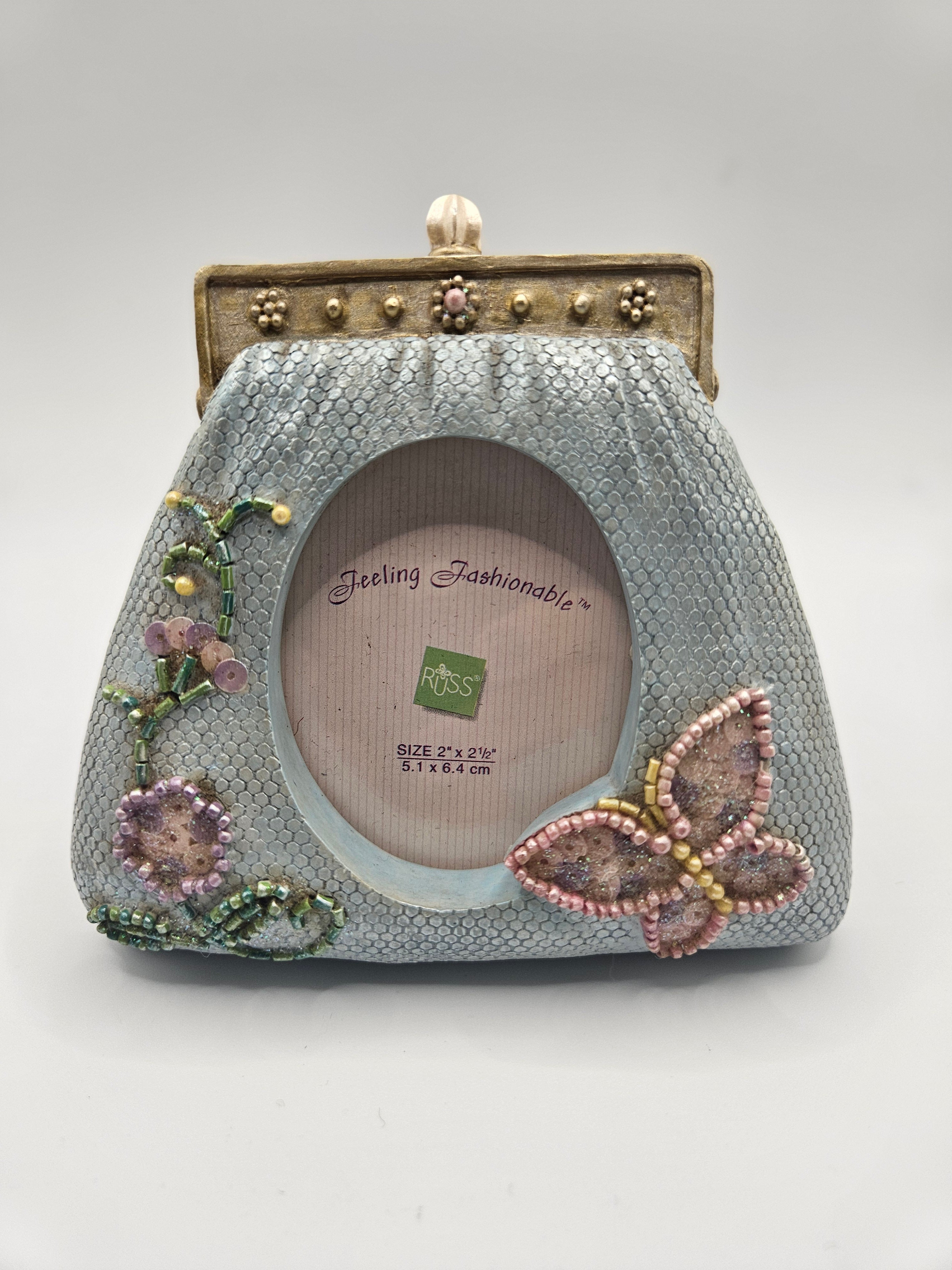 Porta Retrato Mini Bolsa Russ Berrie  - Feeling Fashionable - Vintage