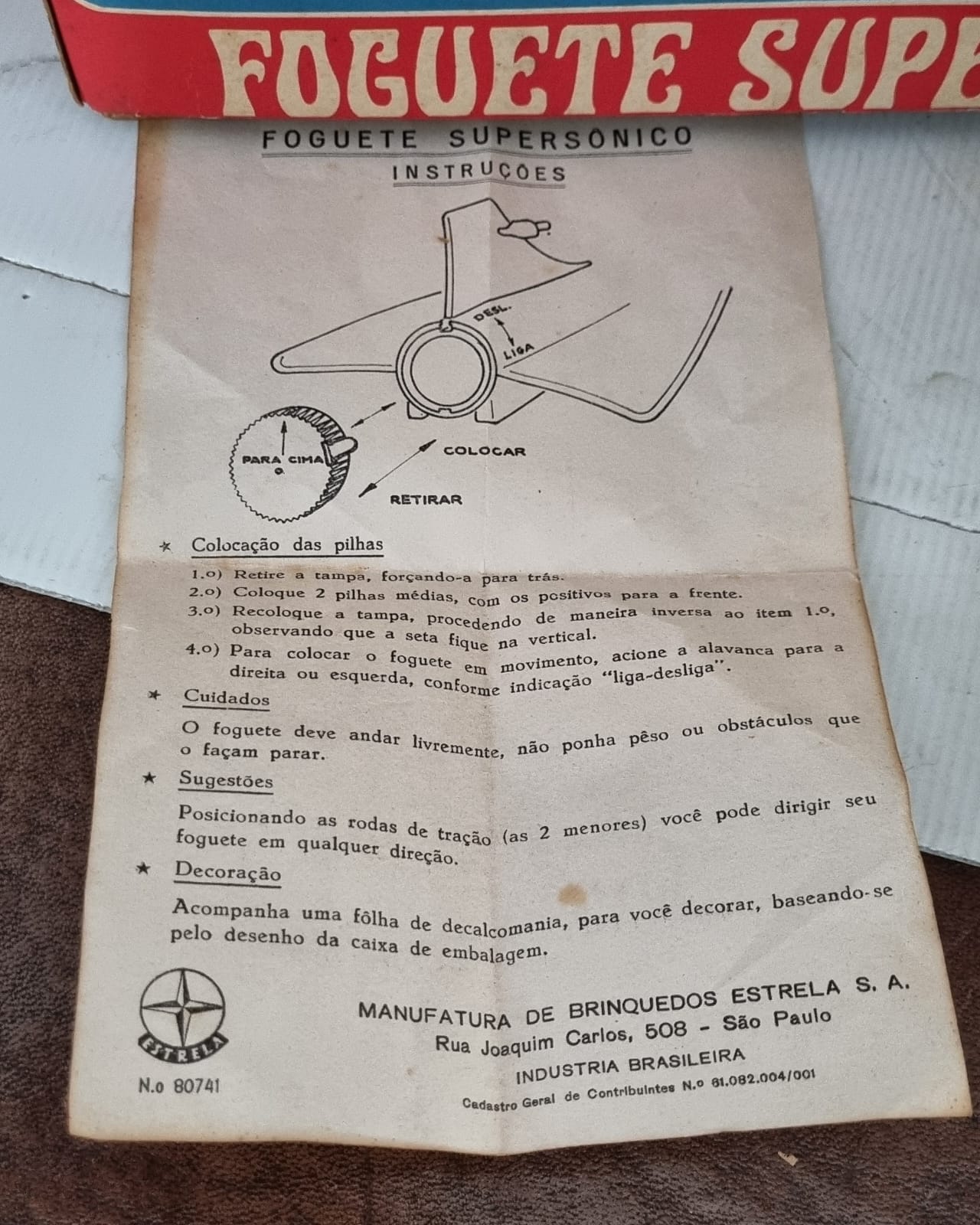 Brinquedo Foguete supersônico marca estrela