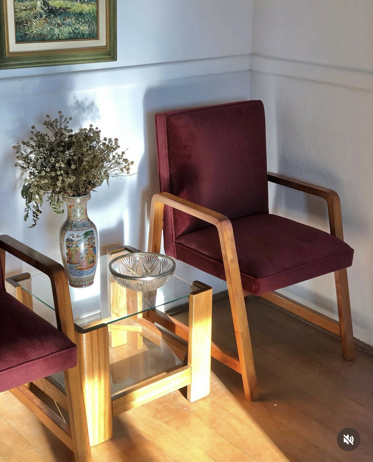 Poltronas Vamdrup Stolefabrik, modelo dinamarquês dos anos 60 com estofado vinho