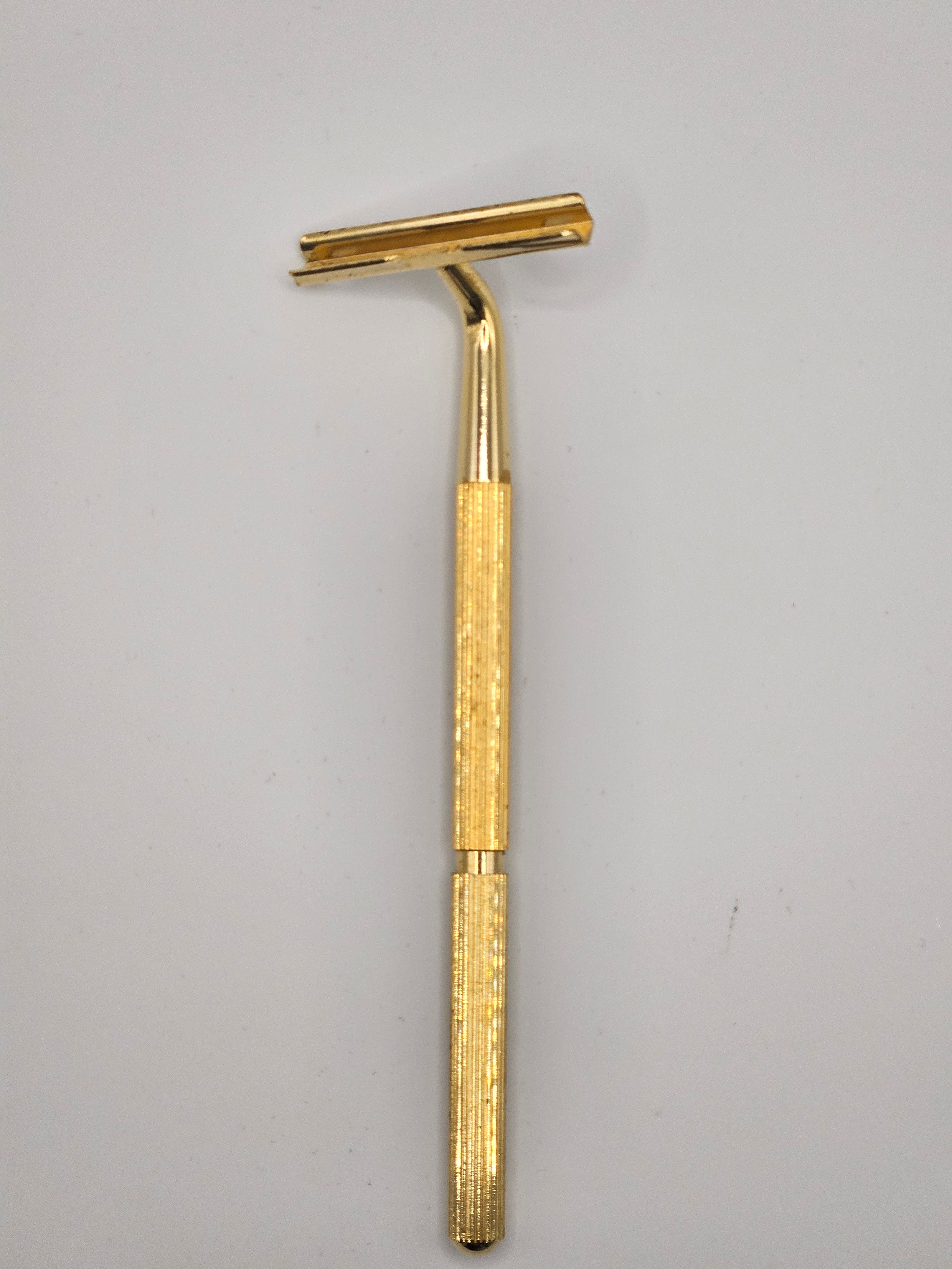 Estojo de Barbear Vintage Anos 50 Banhado a Ouro - Peça de Coleção