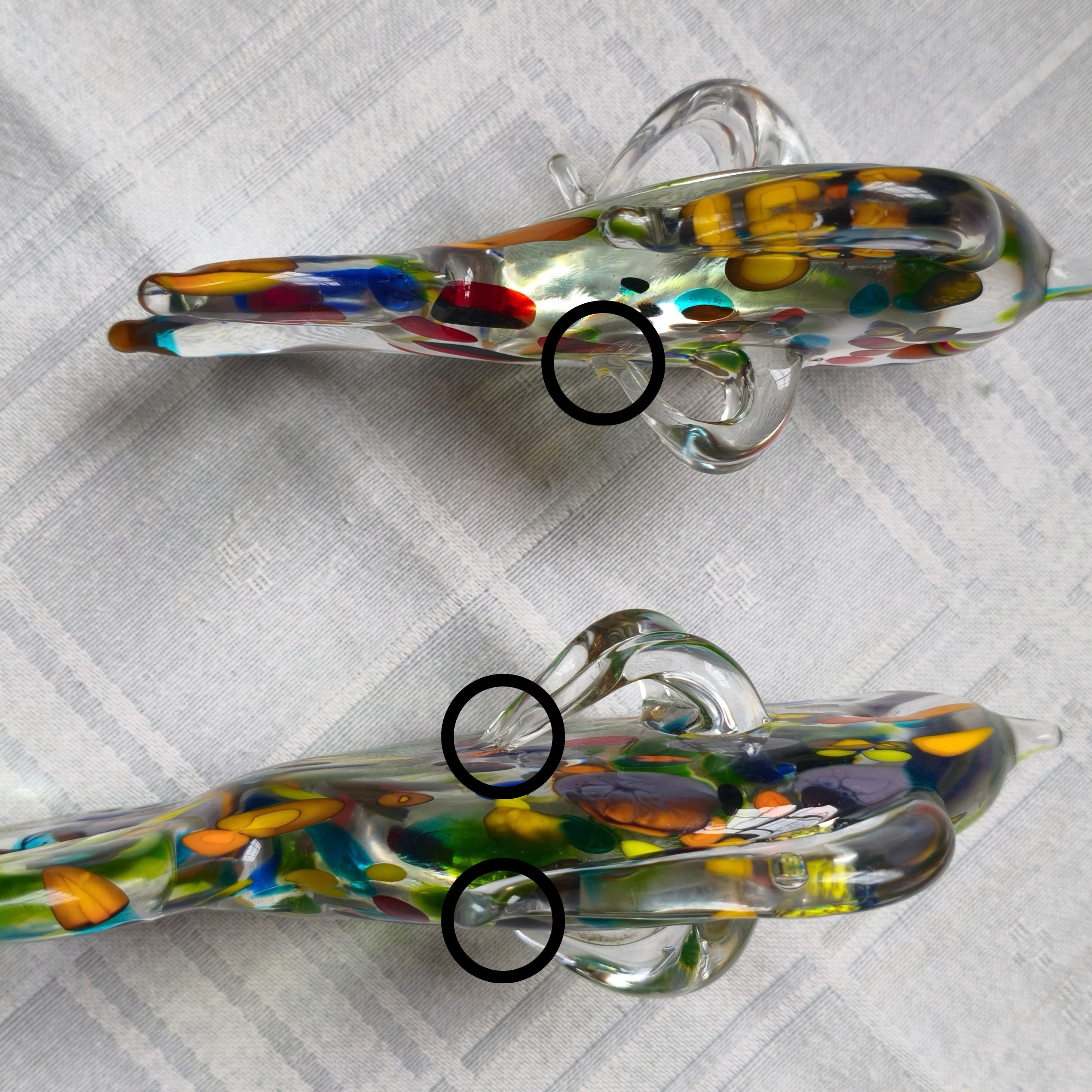 Trio de peixes em vidro Glass Studio