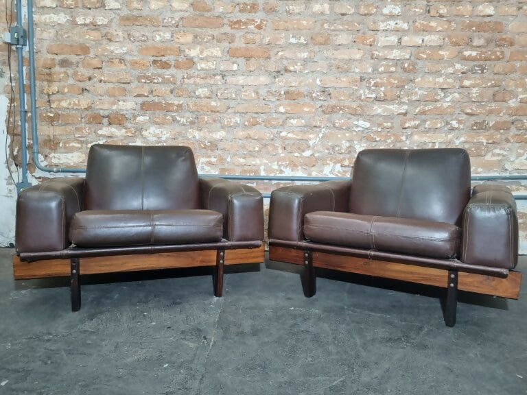 Par poltronas Cimo S.A Jacarandá