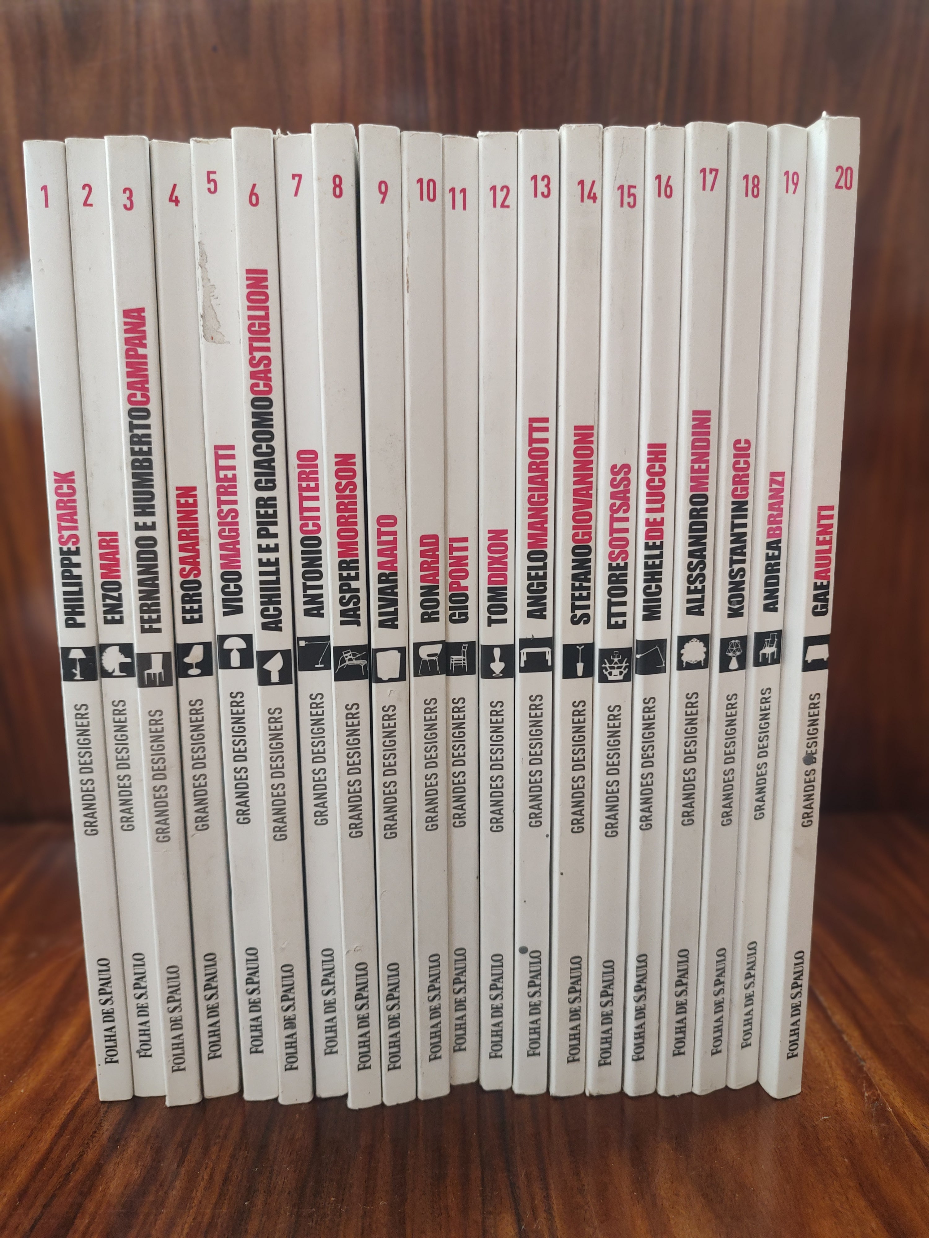 Coleção Completa de Livros "Grandes Designers - 20 Volumes Folha de S.Paulo" edição 2012