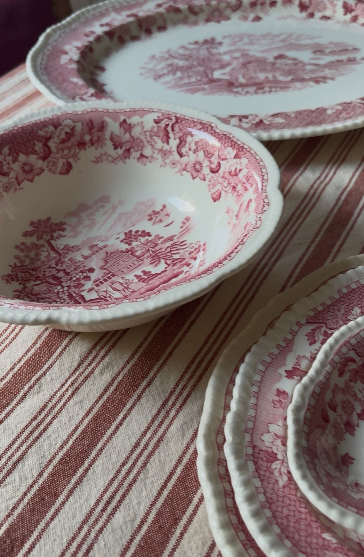 Aparelho de jantar inglês em faiança (11 peças)