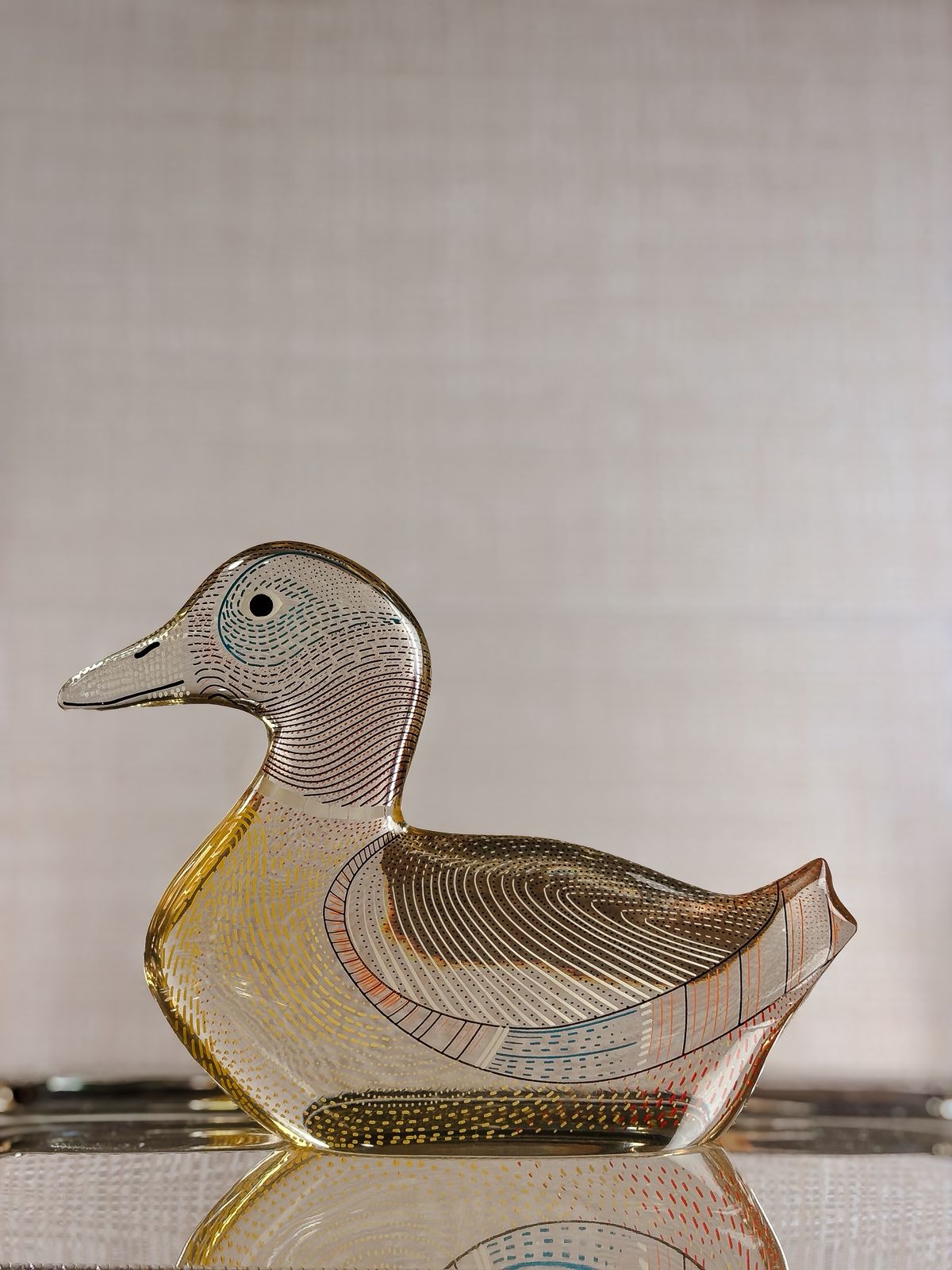 Colecionável Escultura De Pato Abraham Palatnik Em Acrílico | Brasil, Anos 1970