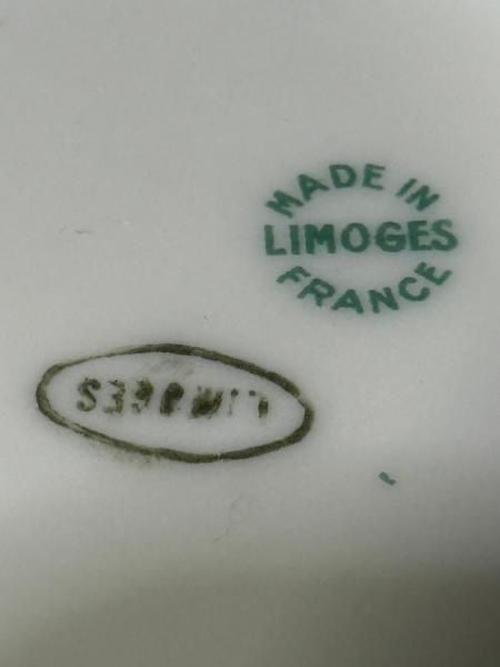 Par de pratos Limoges em porcelana francesa