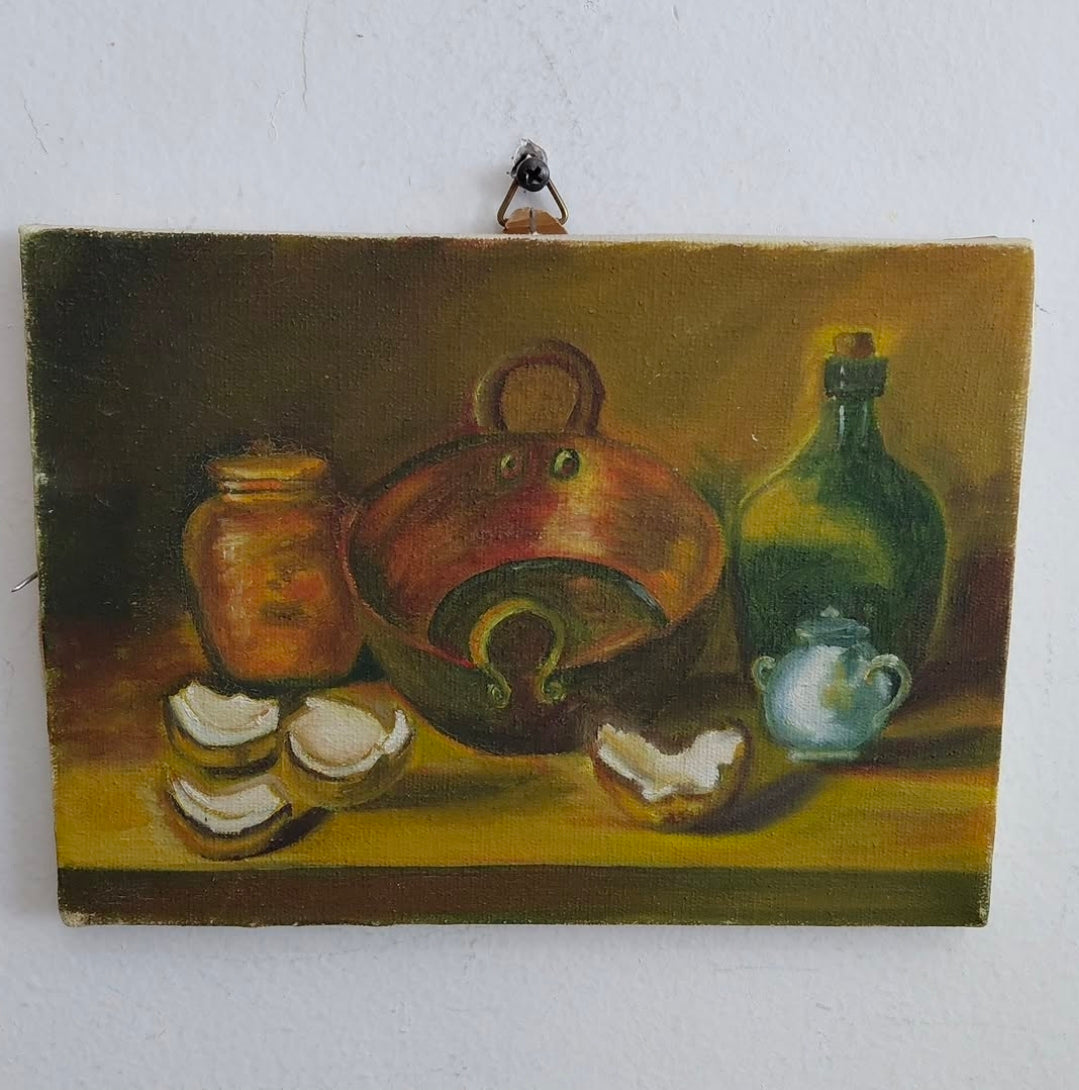 MINI PINTURA A ÓLEO - NATUREZA MORTA