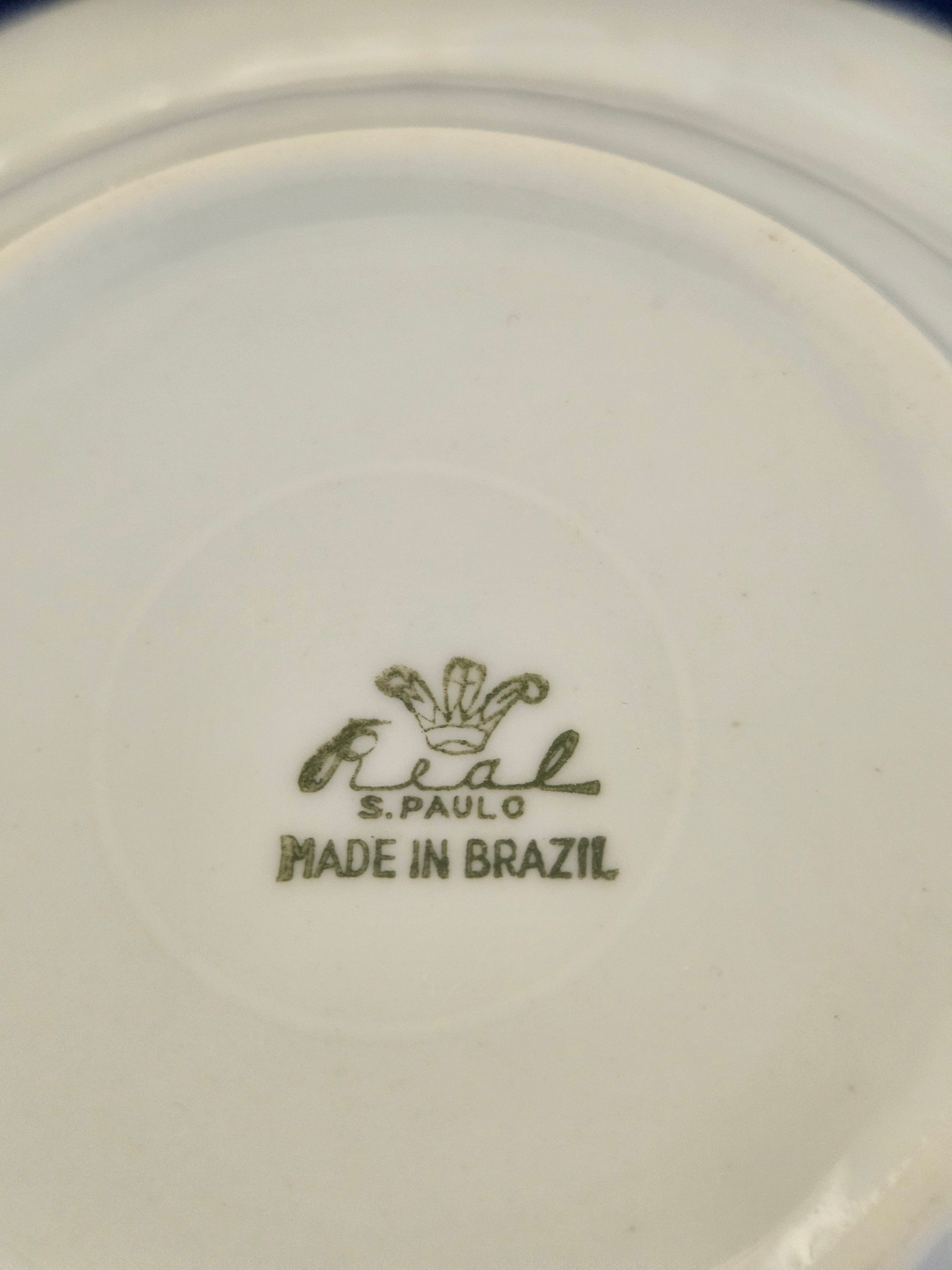 Manteigueira de Mesa Funda em Porcelana Real S. Paulo - Déc. 1950/1960