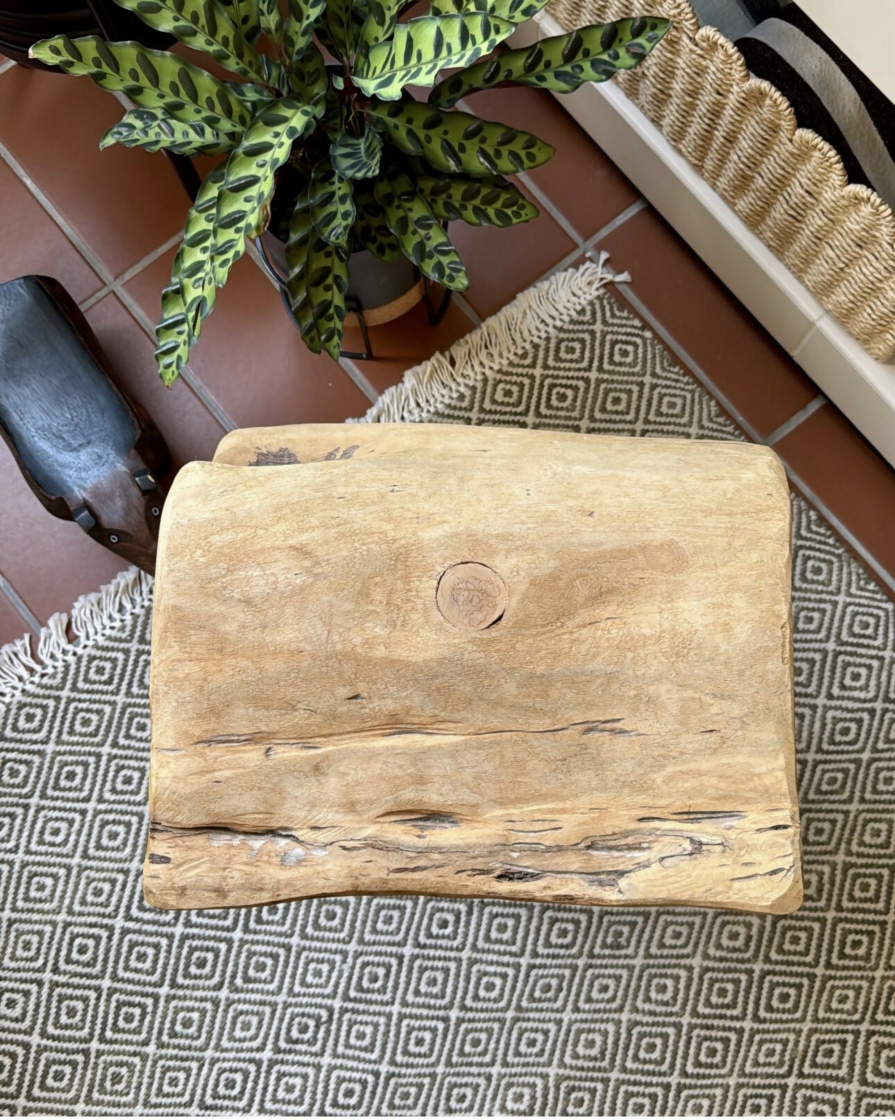 Escultural Banco sela em madeira - Ilha do Ferro