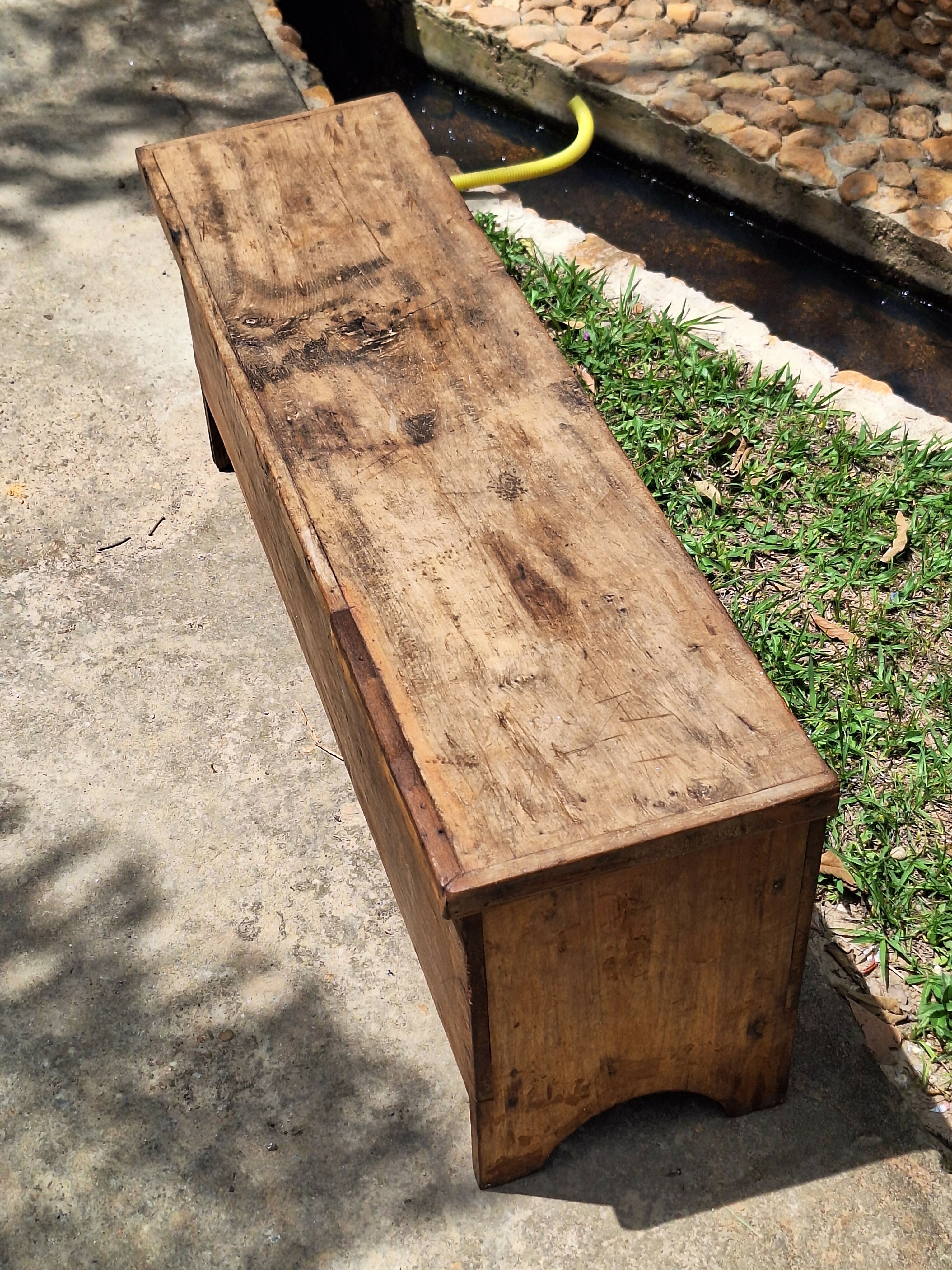 Baú Antigo Madeira Maciça Garimpo Mineiro