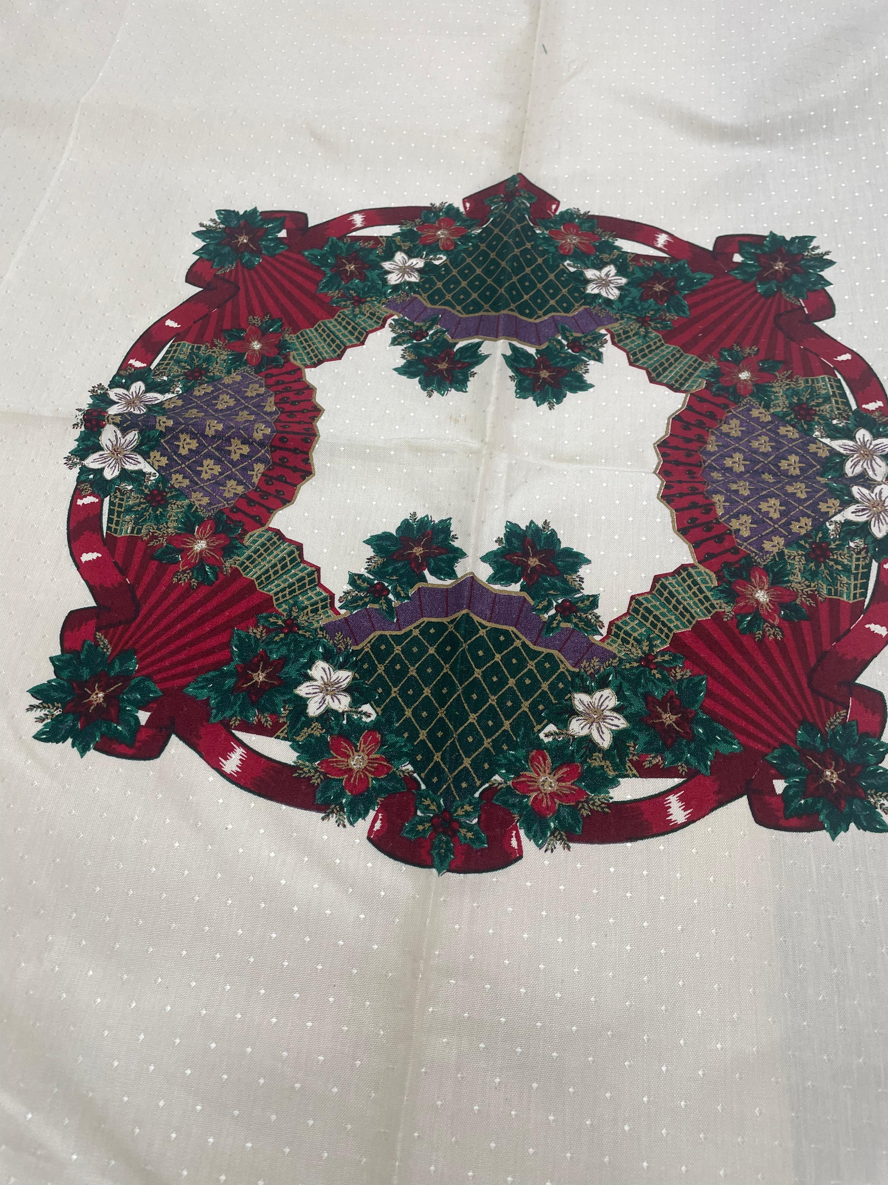 Toalha de Mesa quadrada com motivos Natalinos - 1992