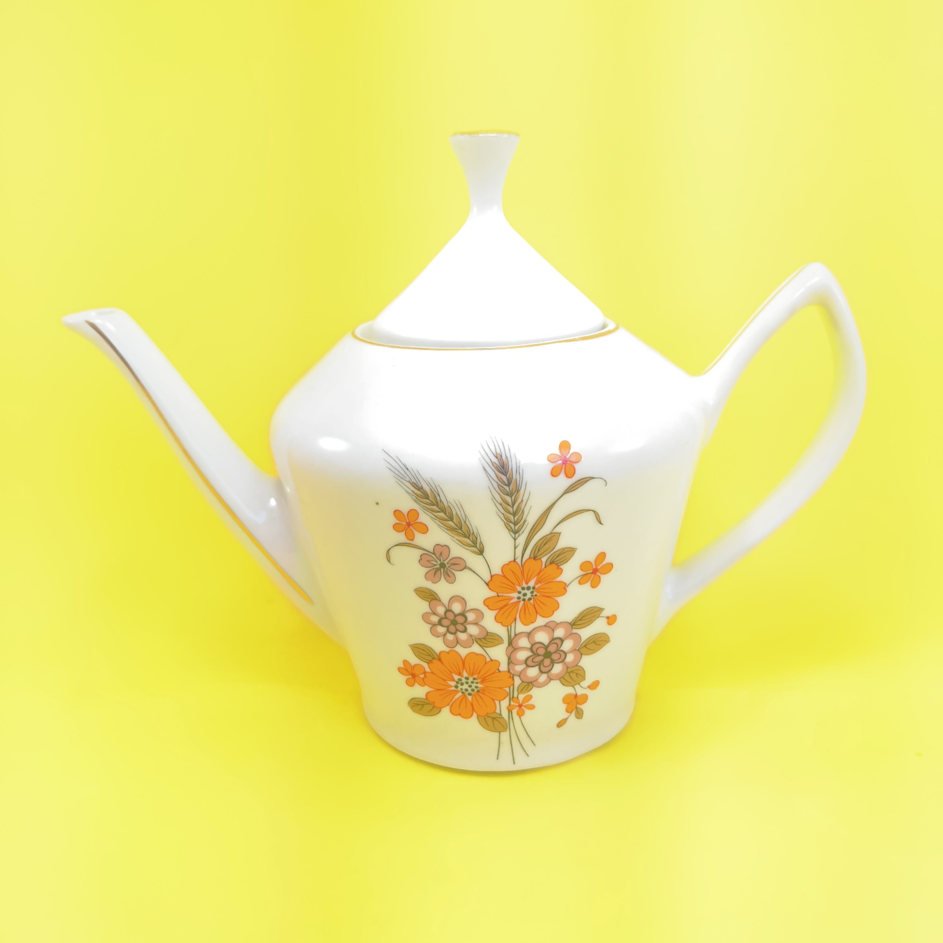 Porcelanas Pozzani Jogo de chá com desenhos florais 
