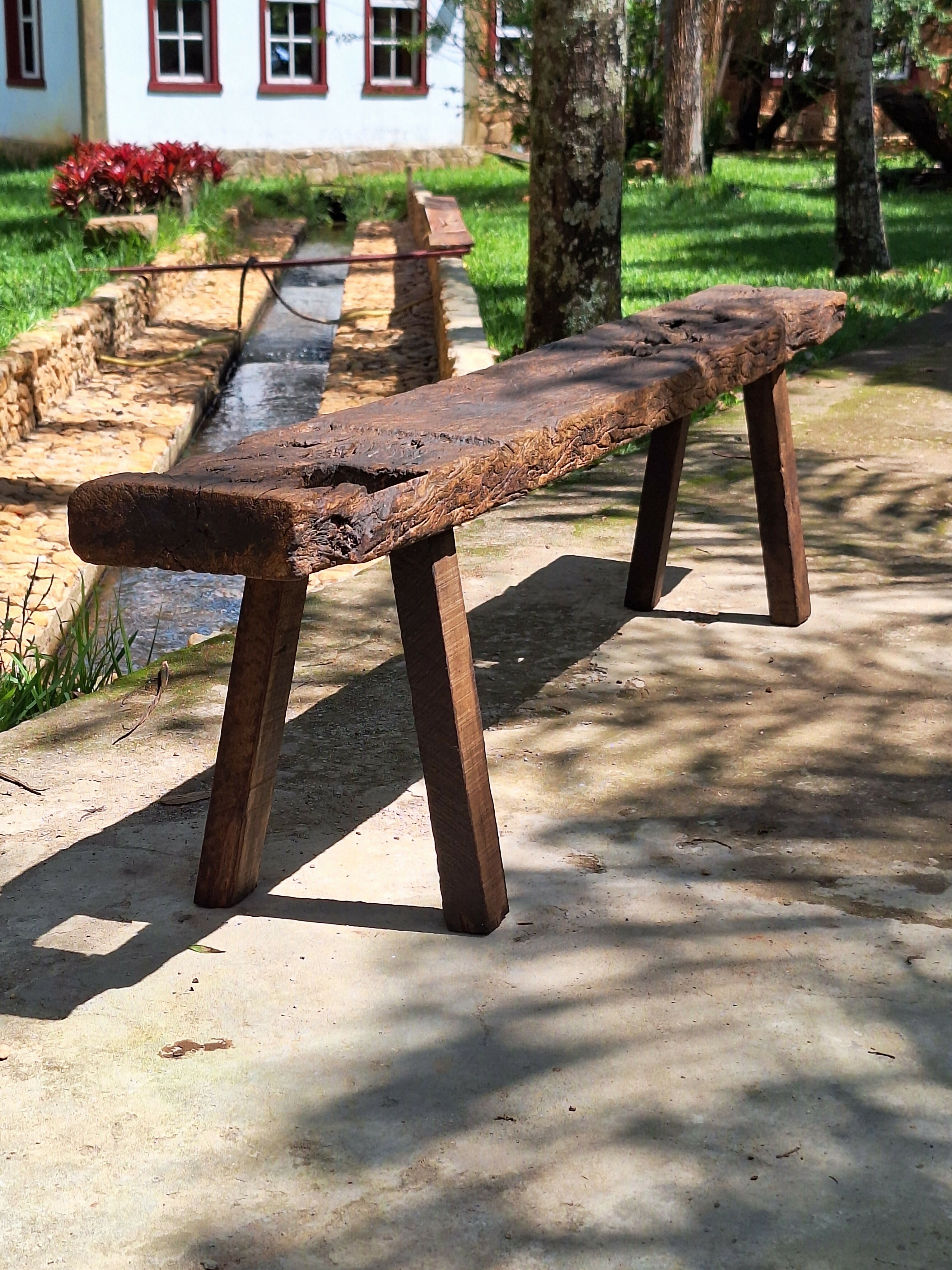 Banco de Dormente Madeira Maciça Garimpo Mineiro