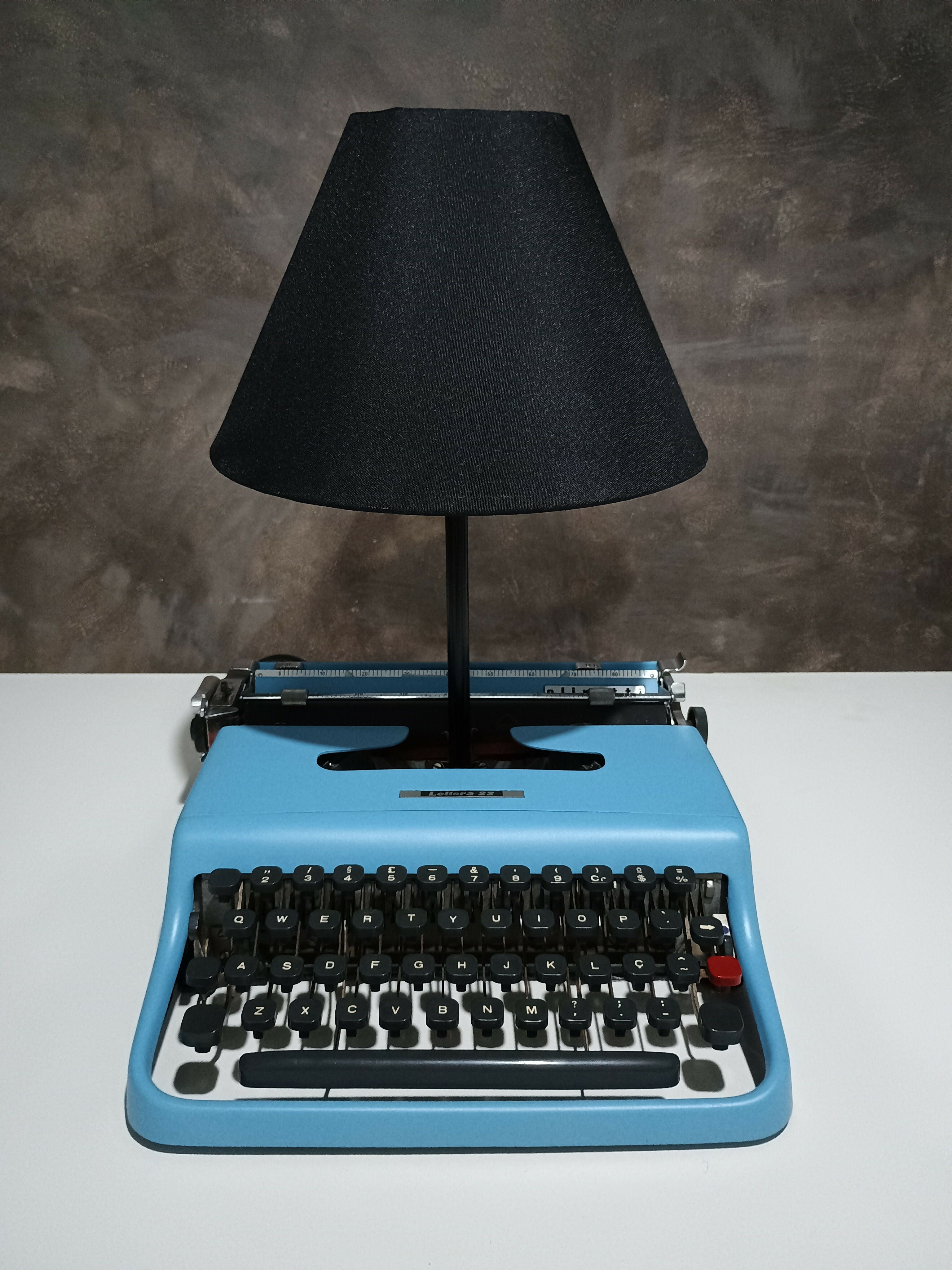 Luminária Máquina de Escrever Azul 🩵