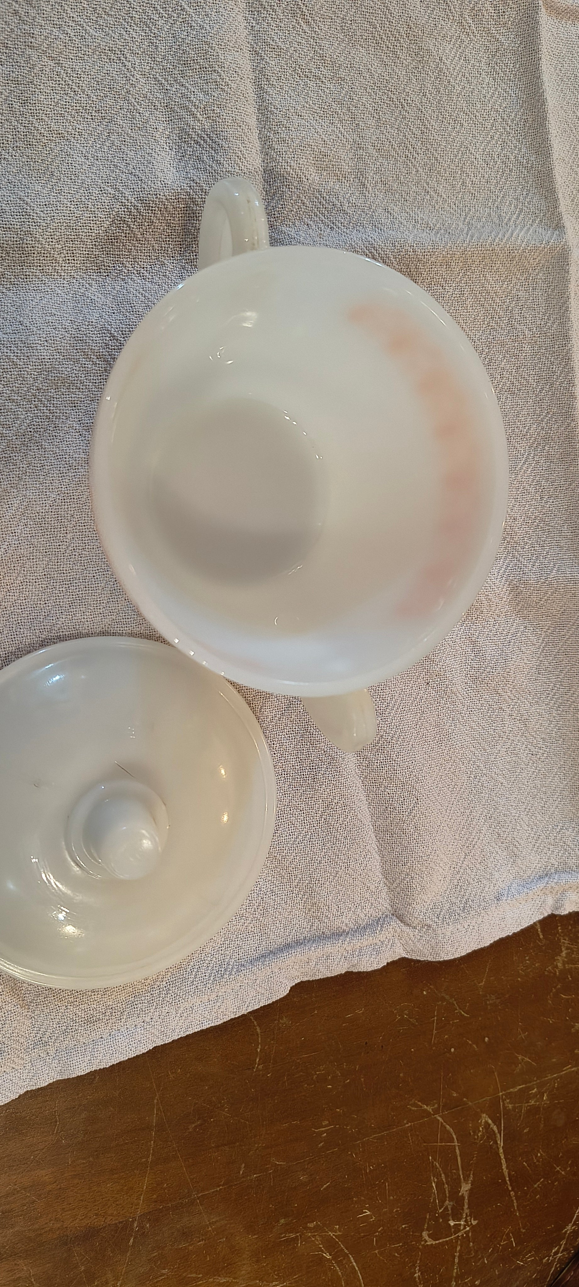 Açucareiro em opalina - Termorey gravatinha laranja 