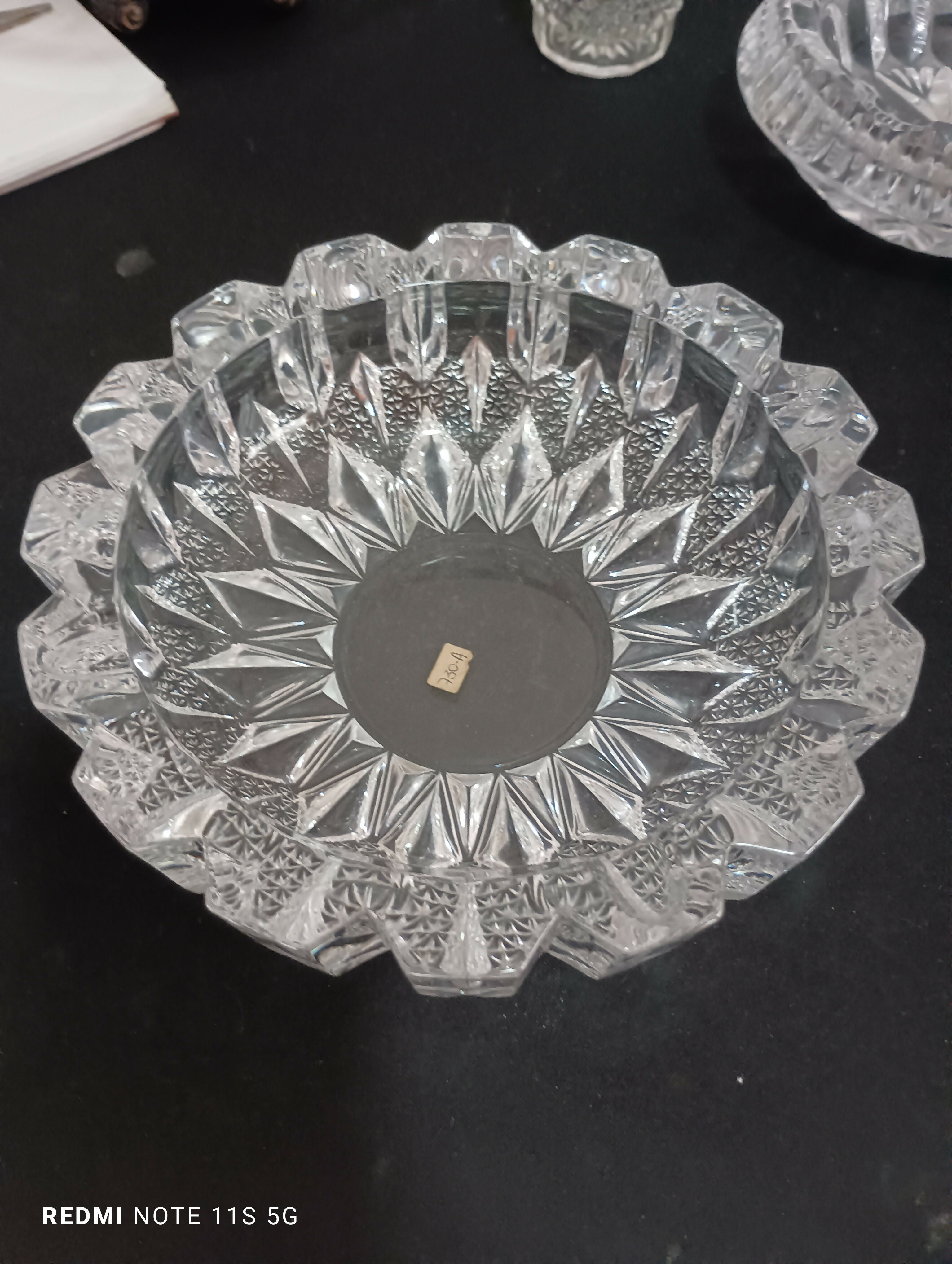 Cinzeiro grande de cristal