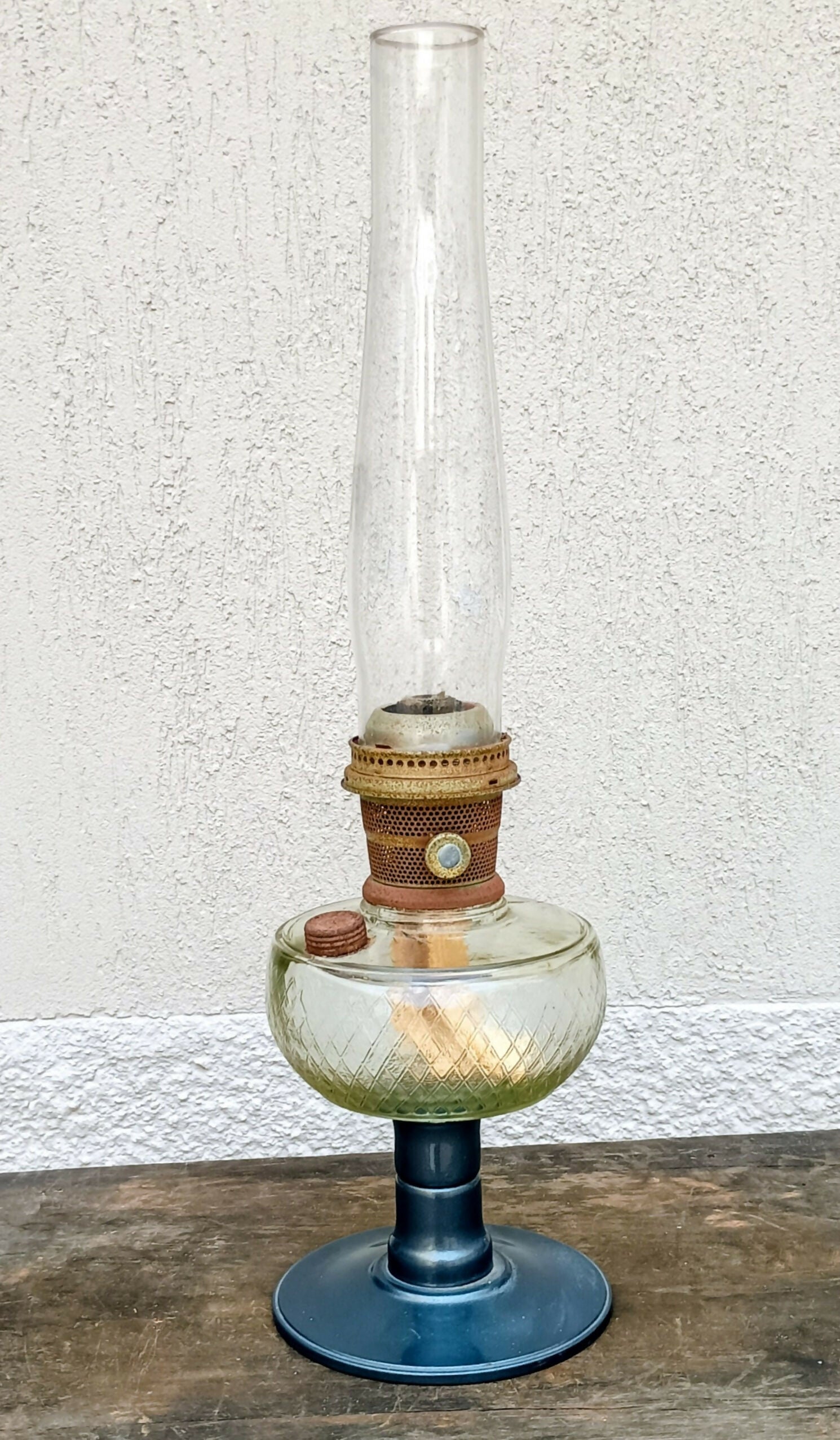 Lampião Antigo Aladdin Original – Completo – 58 cm