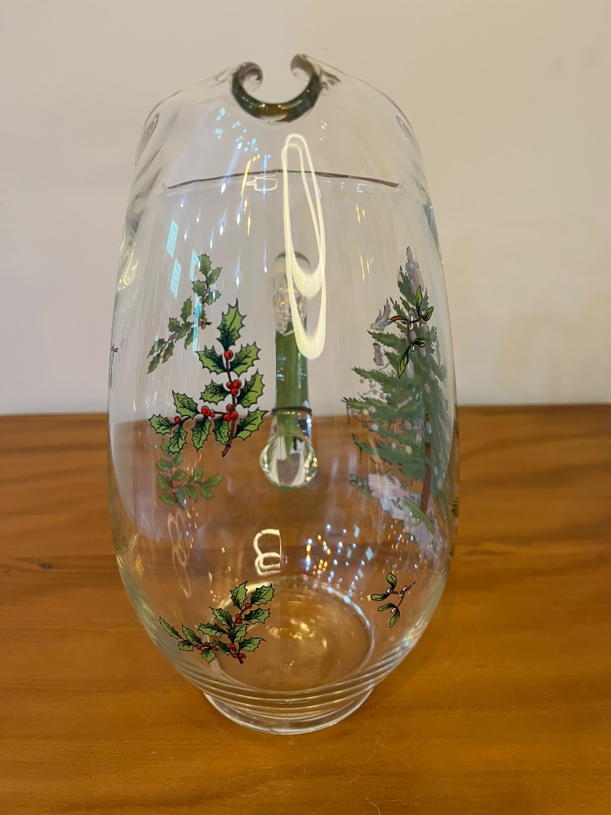 Jarra de Vidro com Decoração Natalina – 27 cm