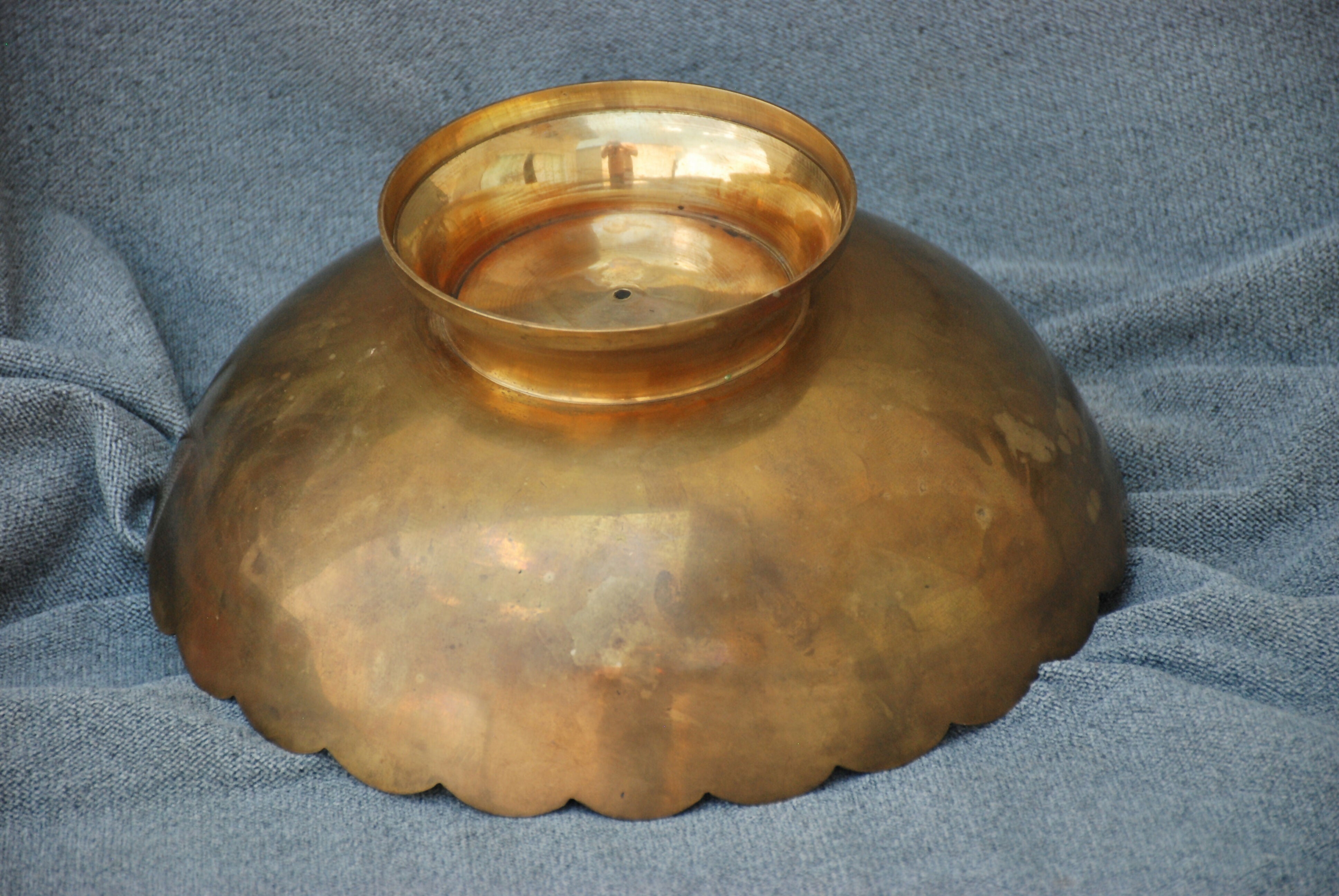 fruteira indiana latao anos 70 cloisone 25 x 10 linda pça