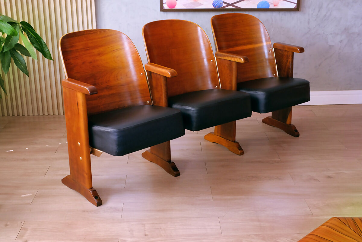 Cadeira de Cinema Cimo - Longarina 3 lugares Restaurada, 1923