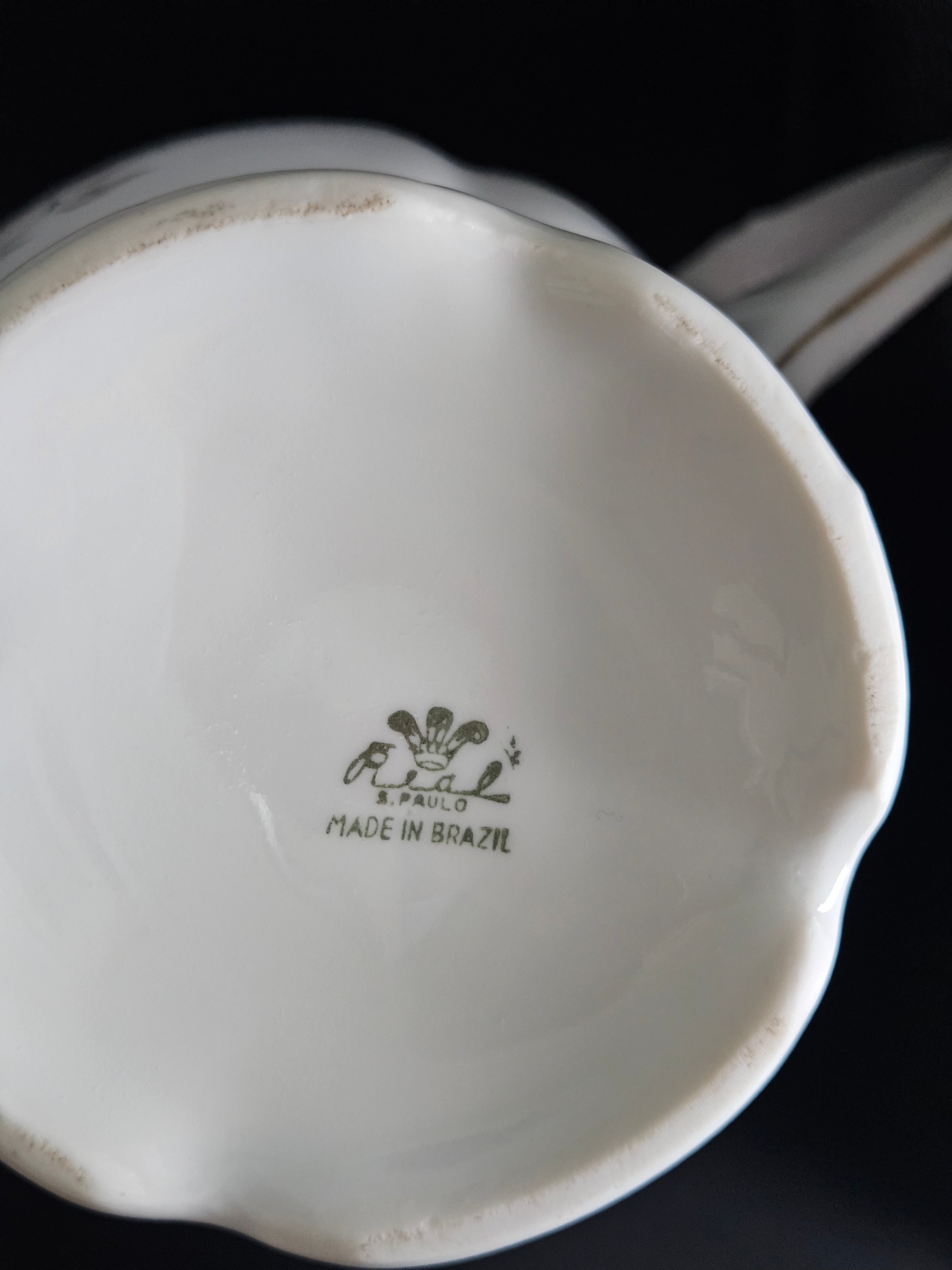 Vaso Bule  Porcelana Real Floral Sem Tampa