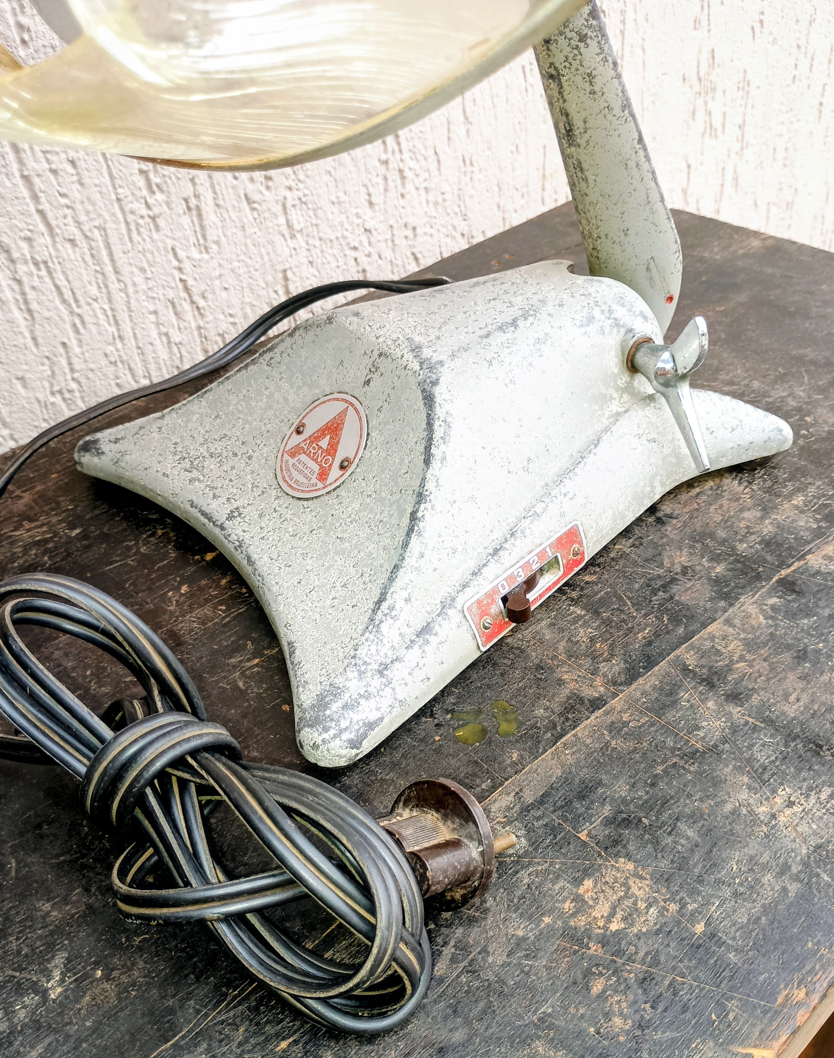 VENTILADOR ARNO EP-5 – DÉCADA DE 1950 | ALUMÍNIO FUNDIDO | HÉLICE EM ALUMÍNIO | FUNCIONANDO | PEÇA DE COLEÇÃO