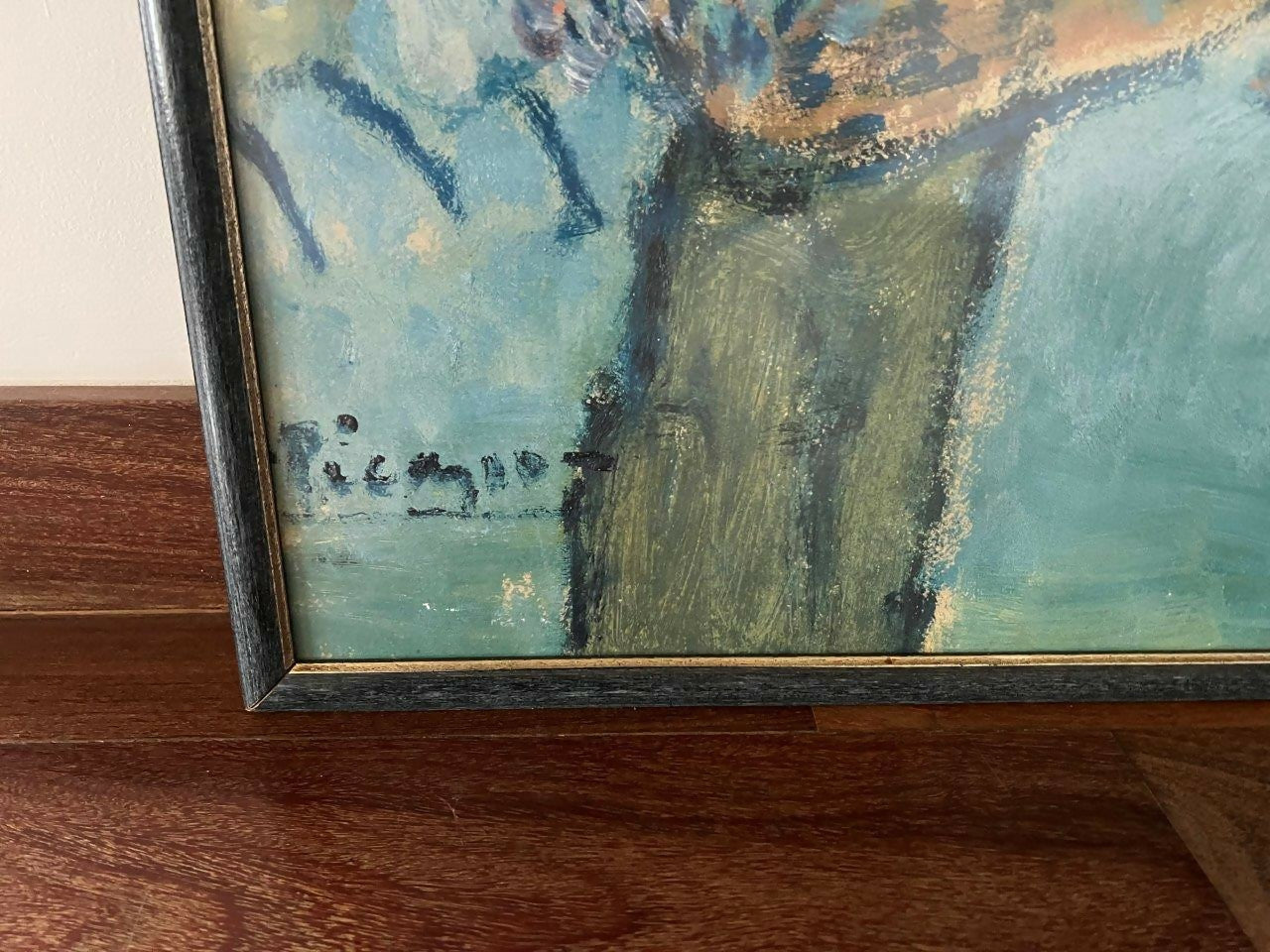 Quadro decorativo de poster de obra de Picasso, com vidro antirreflexo