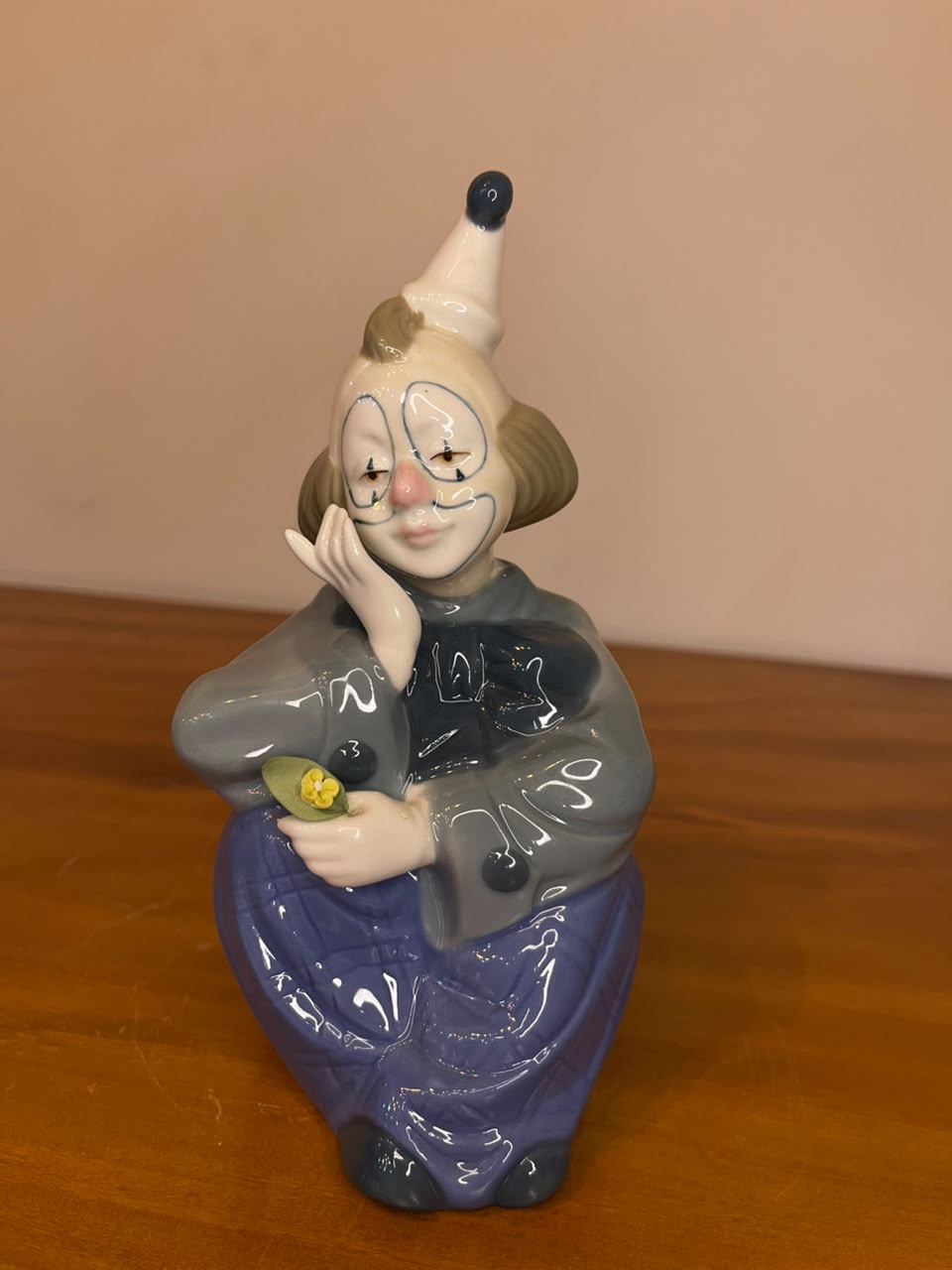 Escultura de Palhaço em Porcelana de Cuernavaca – México – 17,5 cm