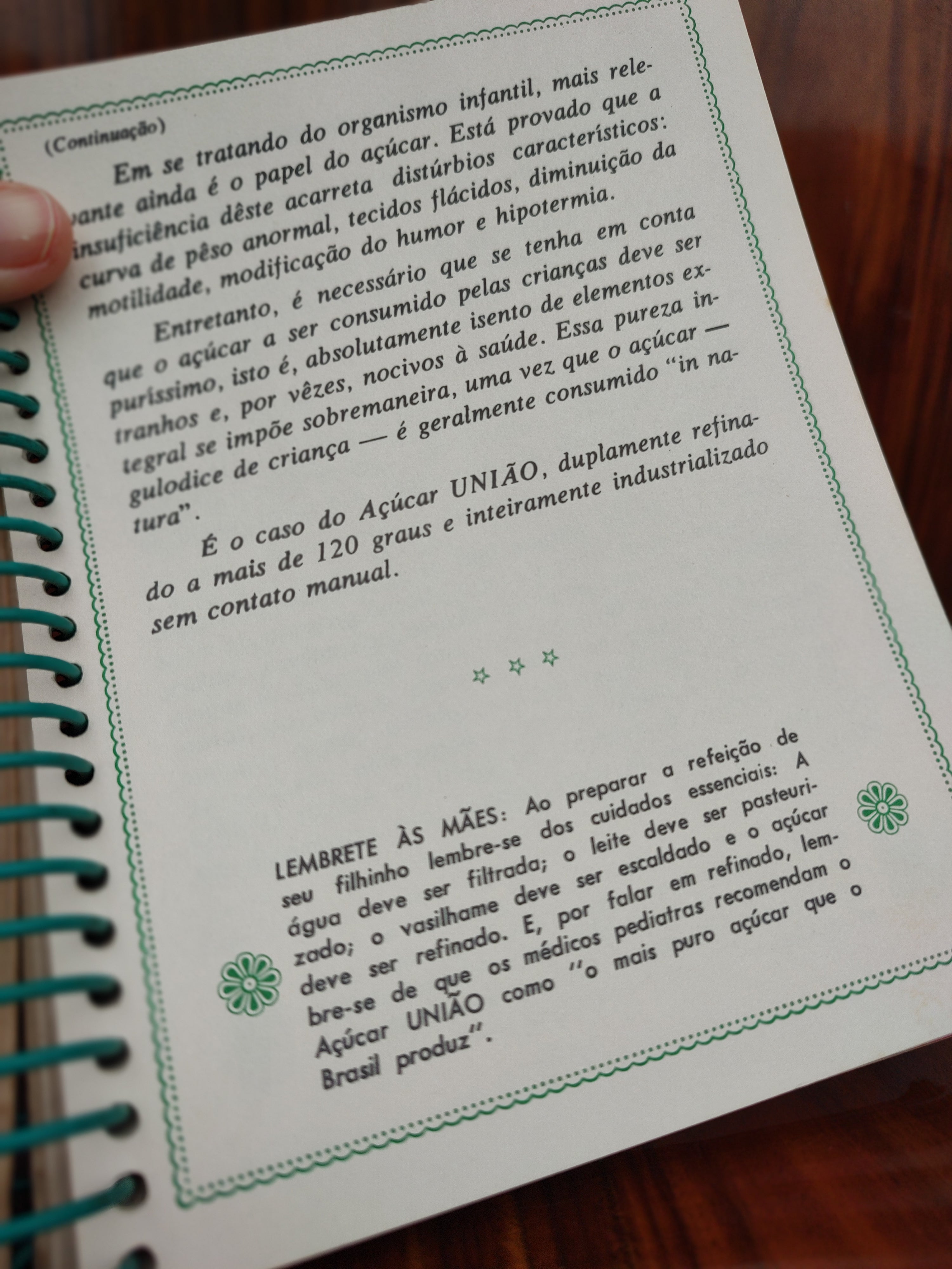 Livro "200 Receitas do Açúcar União" anos 70