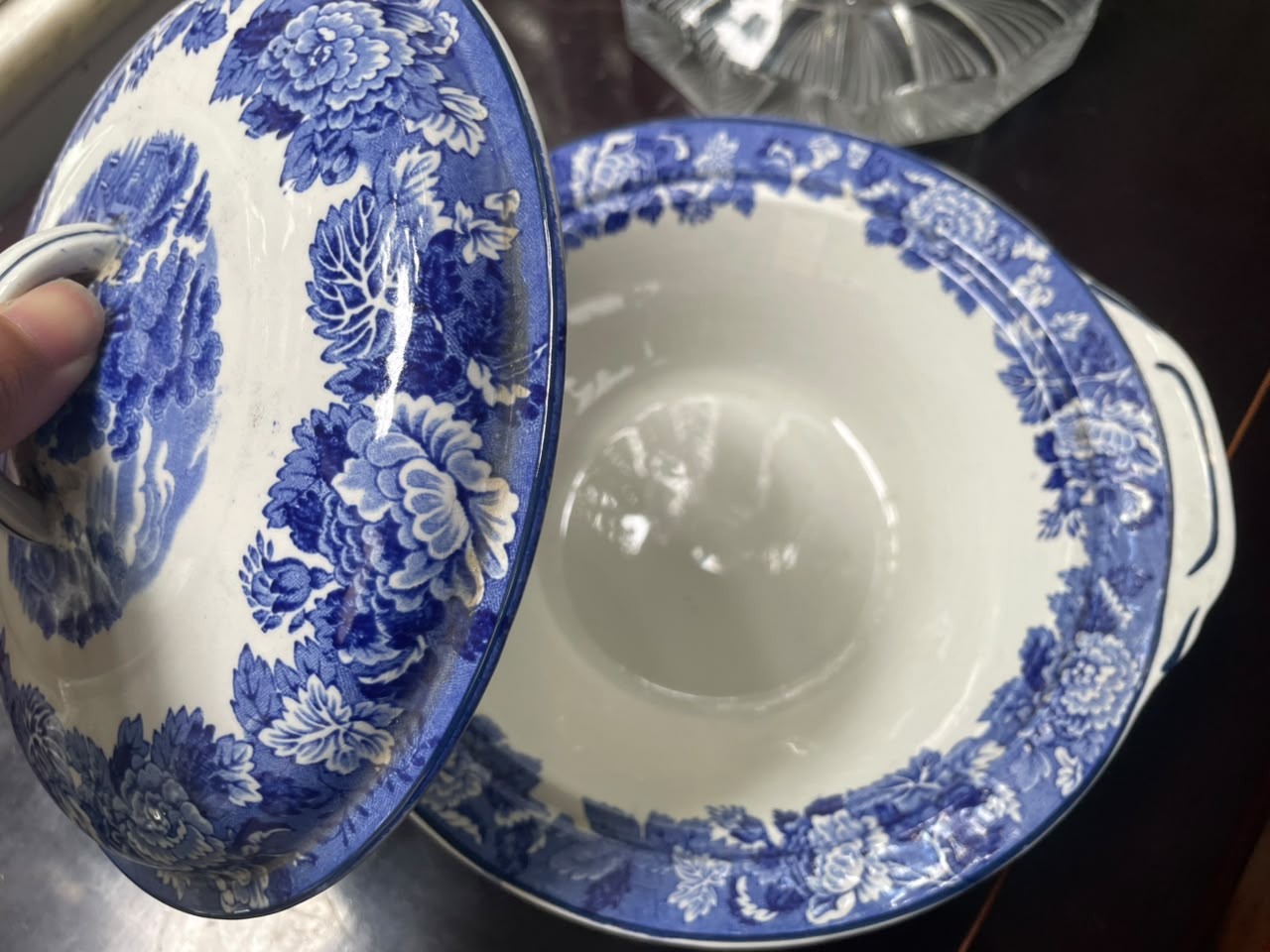 Terrina Legumeira Woods &amp; Sons em Faiança Inglesa Azul