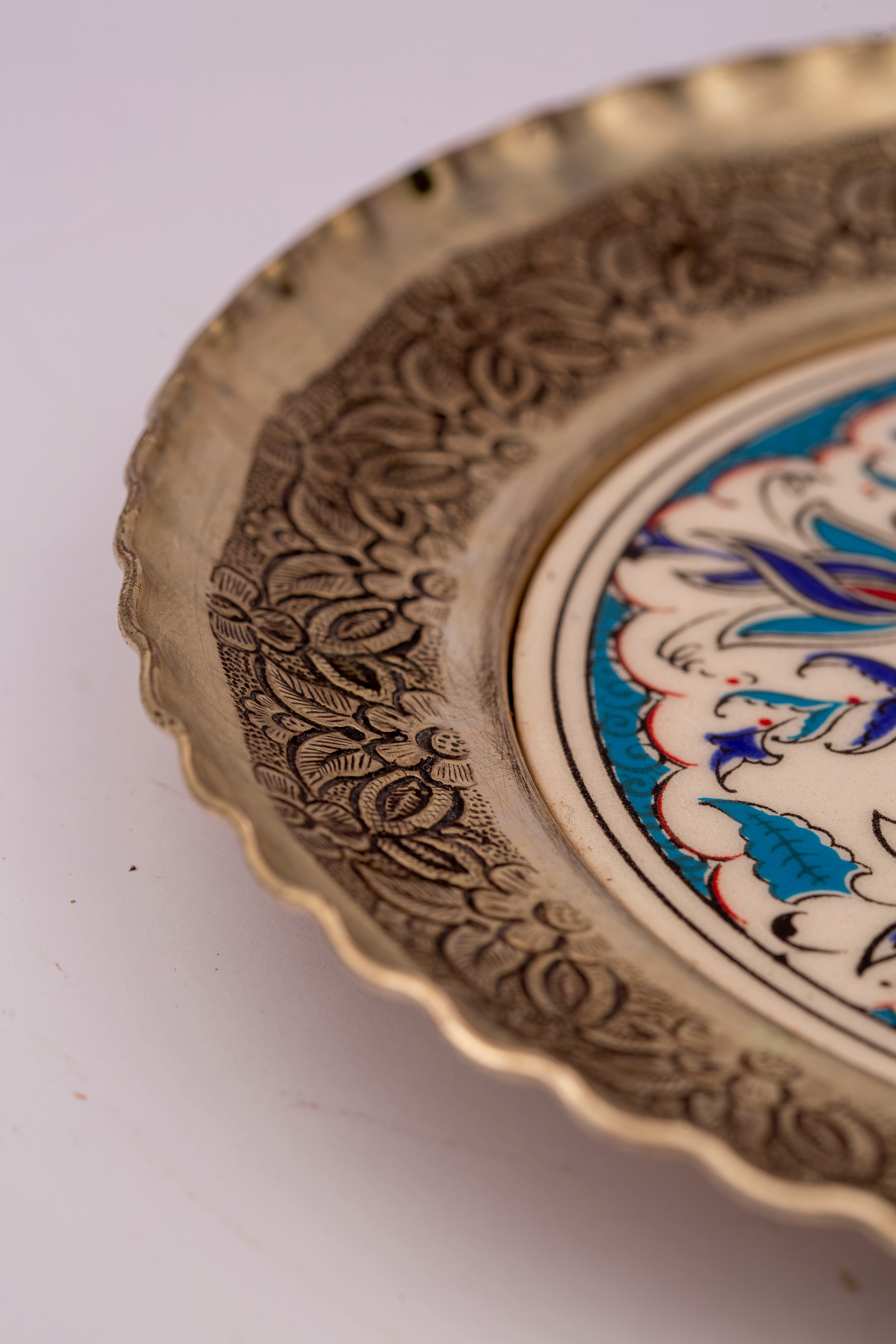 Prato Decorativo Turco com Motivo Iznik (DMCPS_253)