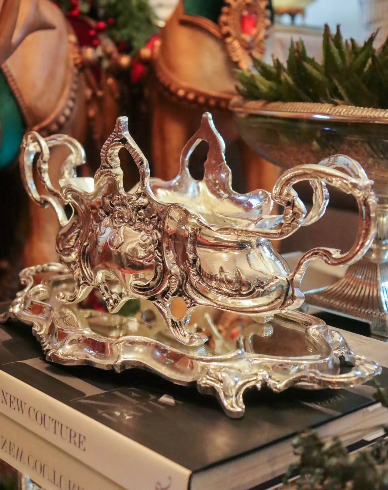 CENTRO DE MESA - JARDINIÈRE COM PRÉSENTOIR