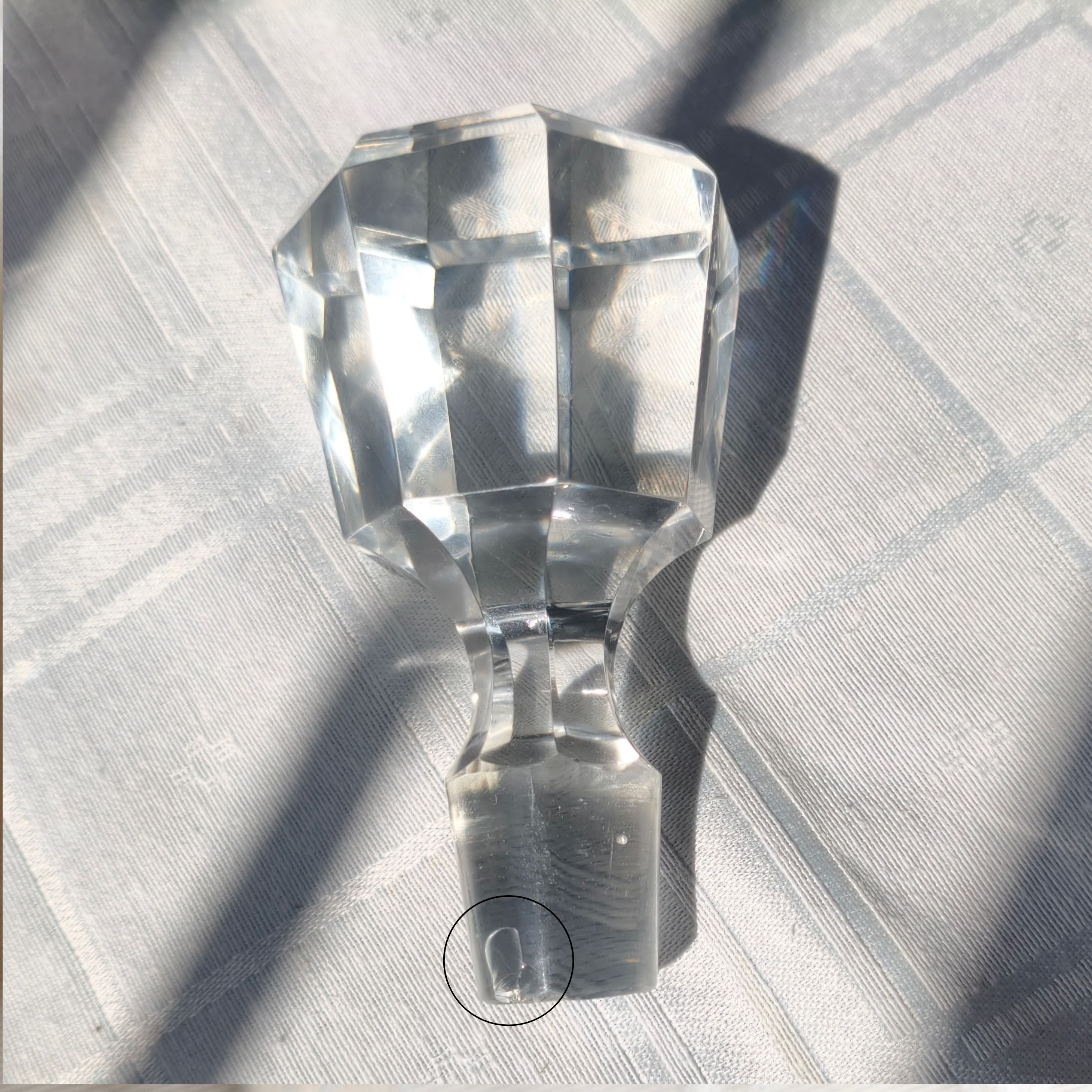 Conjunto licoreira e copos em cristal lapidado