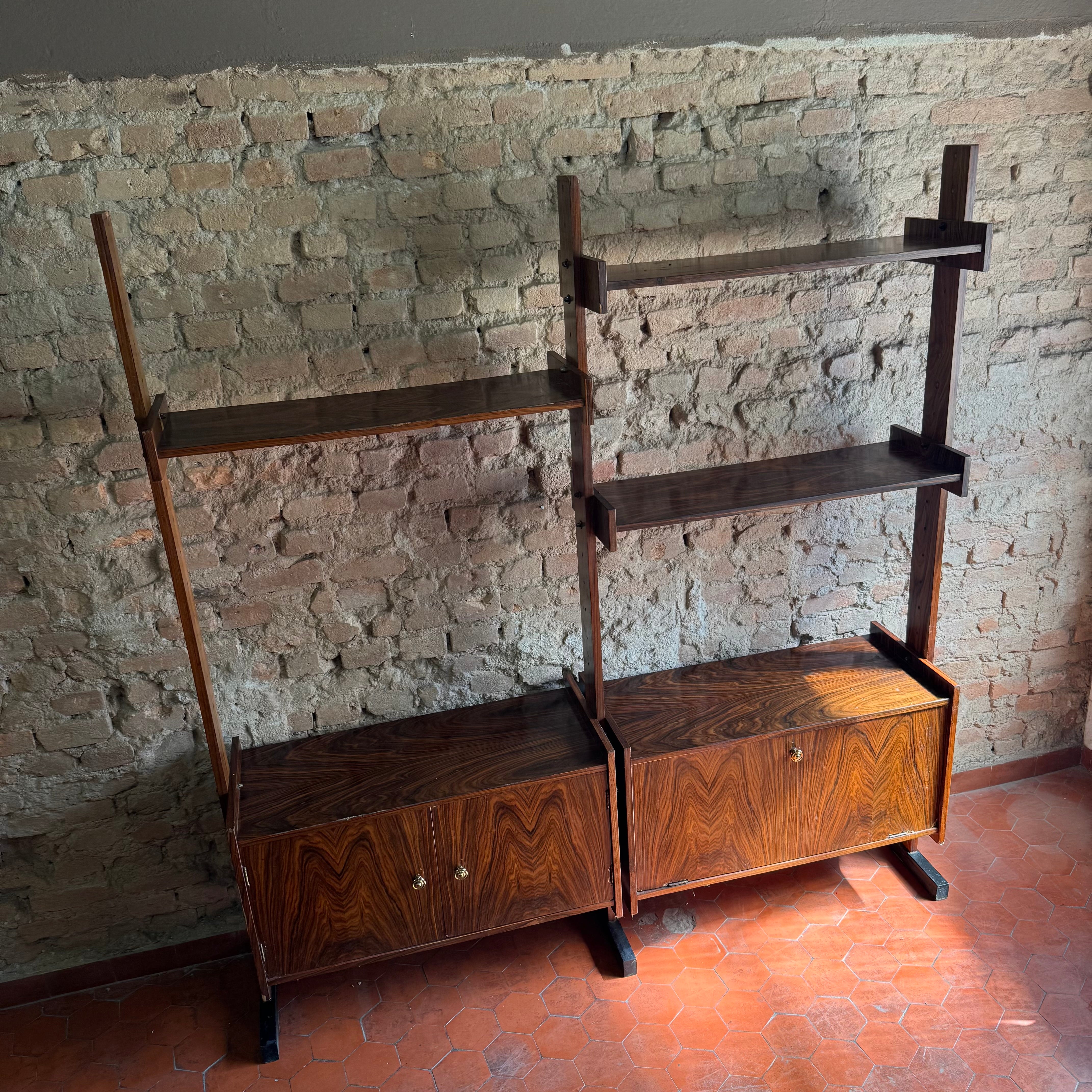 Estante modular antiga em Jacarandá anos 60