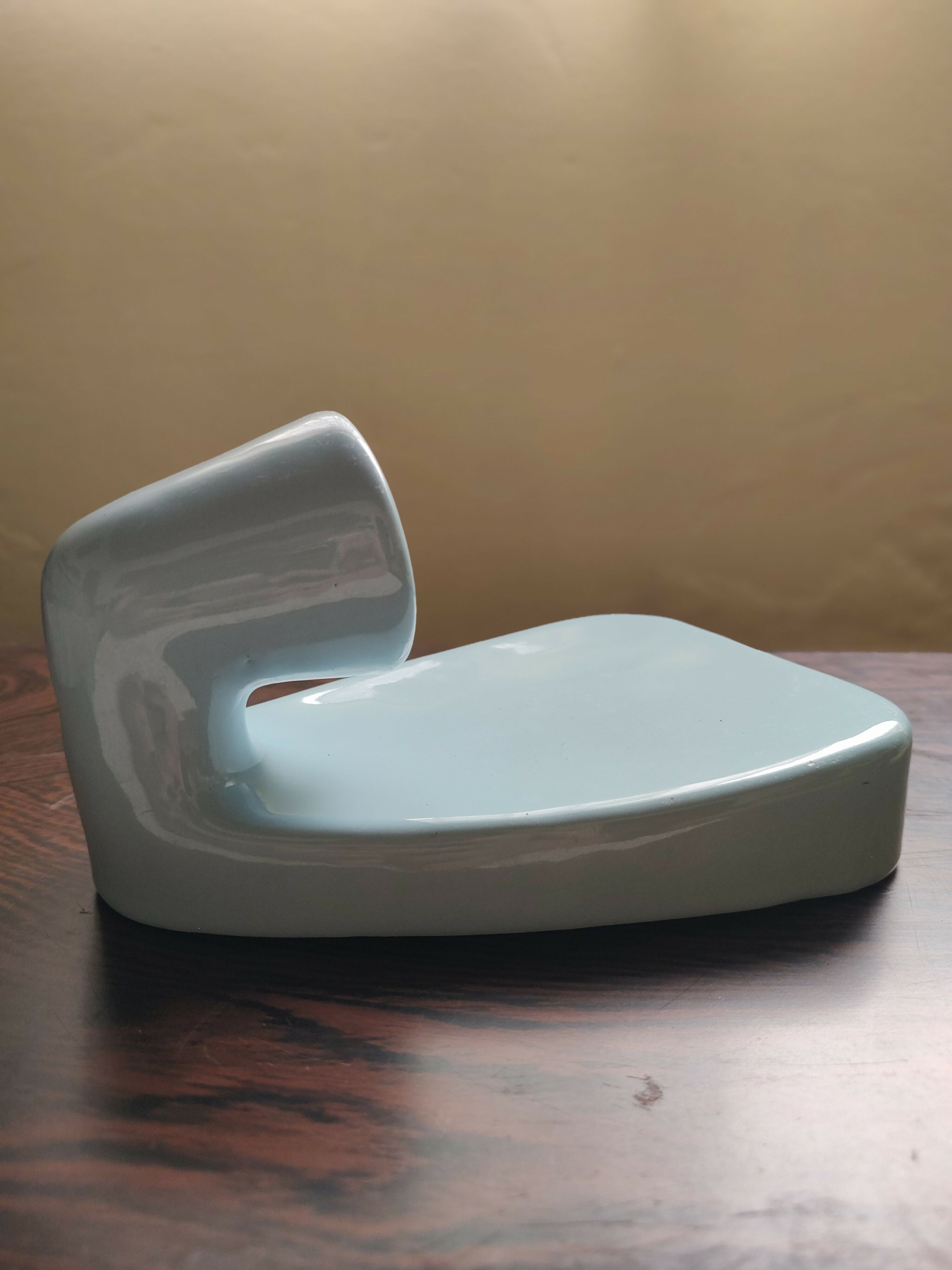 Par de Arandelas de parede anos 50 em porcelana azul bebê