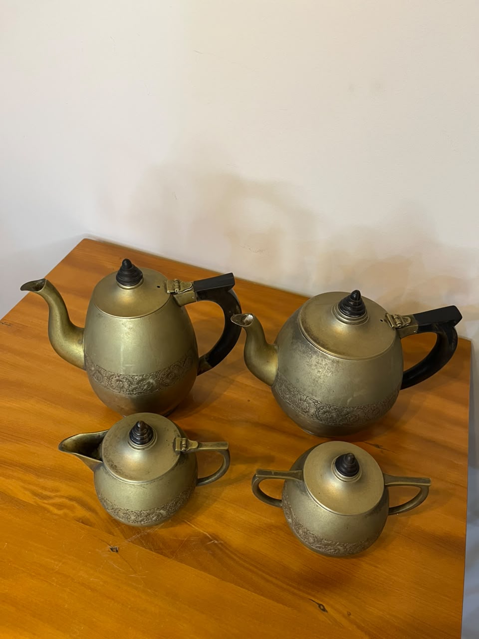 Conjunto de Chá e Café em Latão – 4 Peças